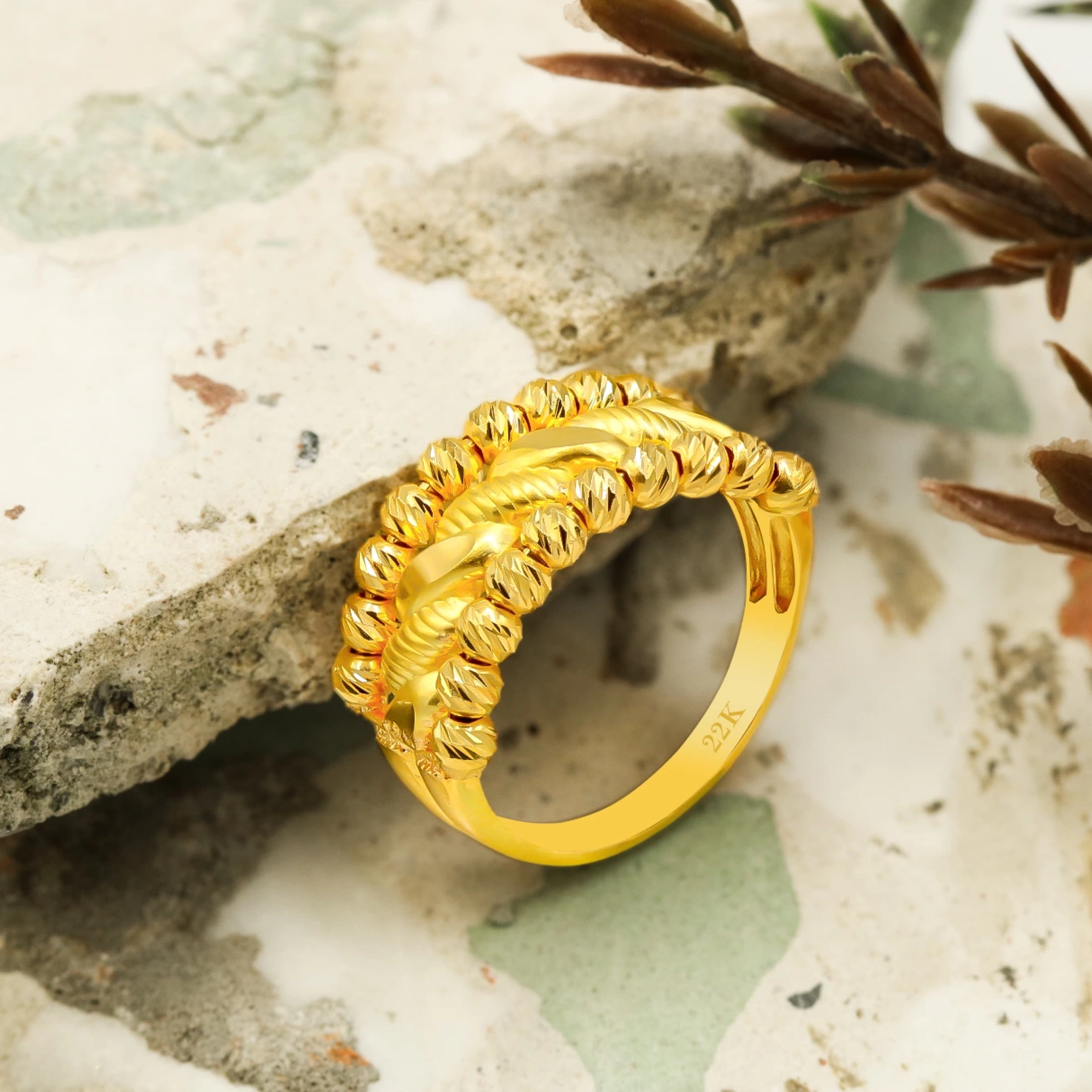 22 Ayar Dorika Altın Yüzük