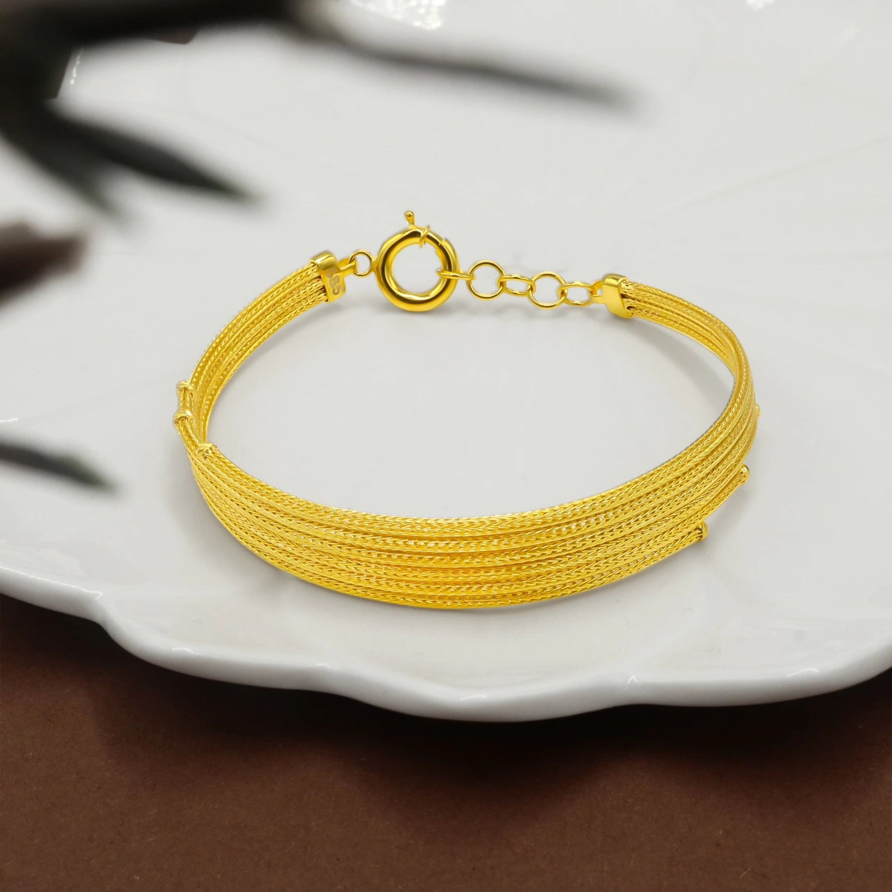 6 Sıralı Örgü Model 14 Ayar Altın Set