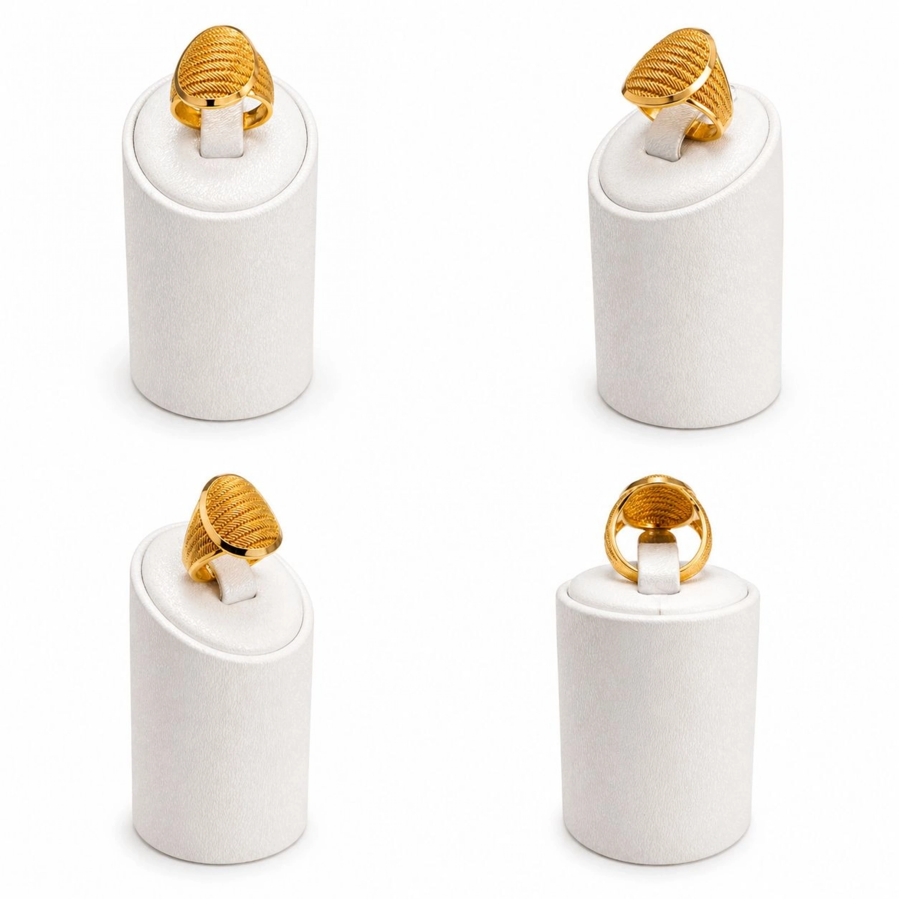 Yuvarlak Hasır 14 Ayar Altın Yüzük