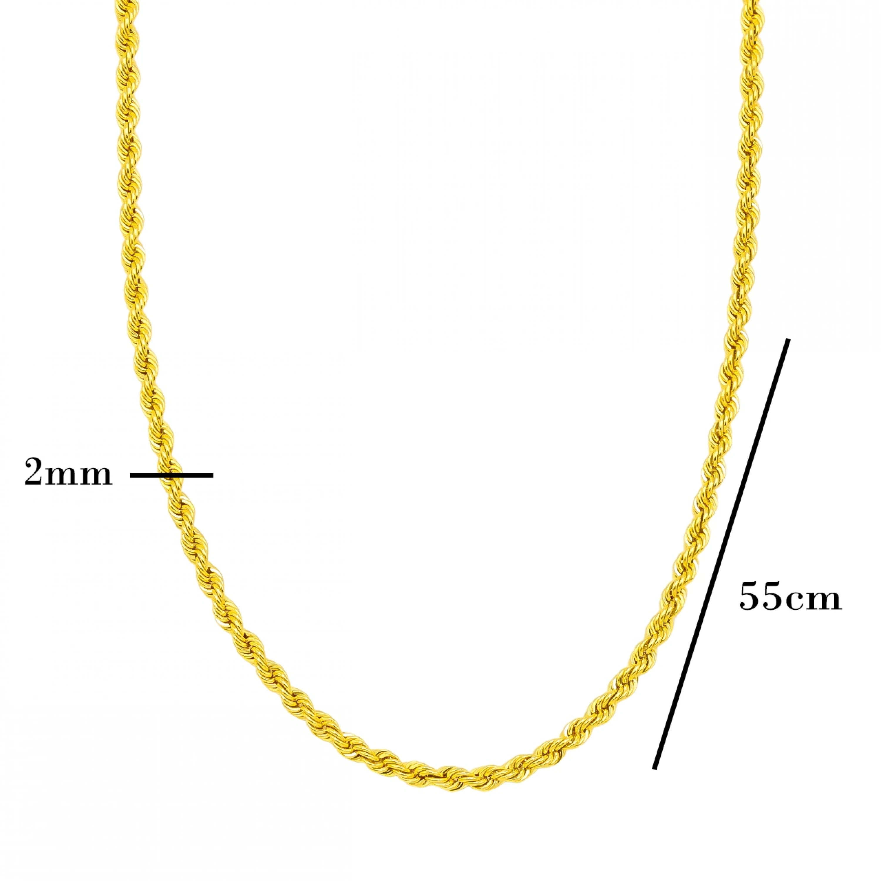 8 Ayar Burgu Zincir - 55Cm.