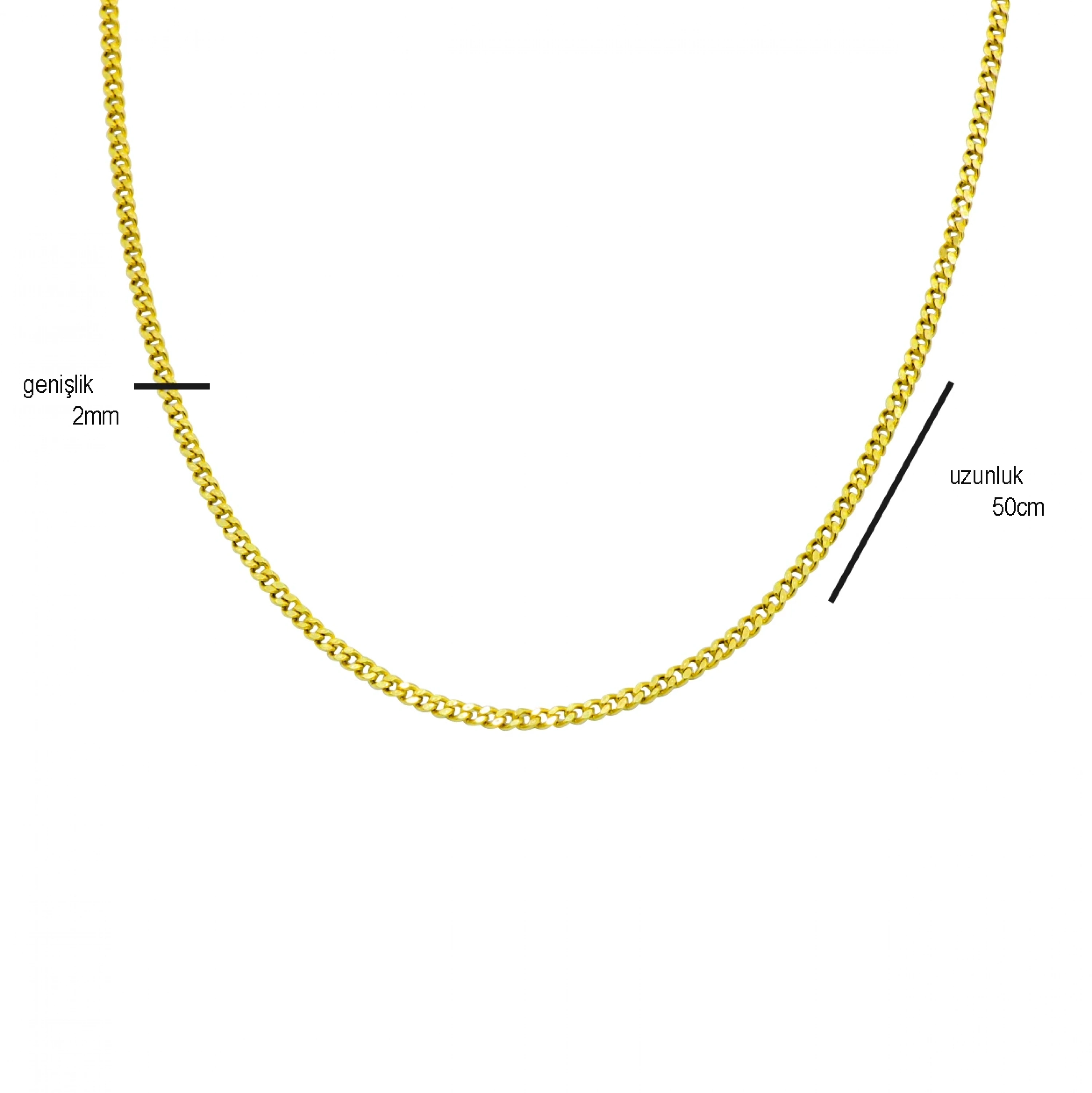 8 Ayar Gurmet Zincir - 50 Cm.