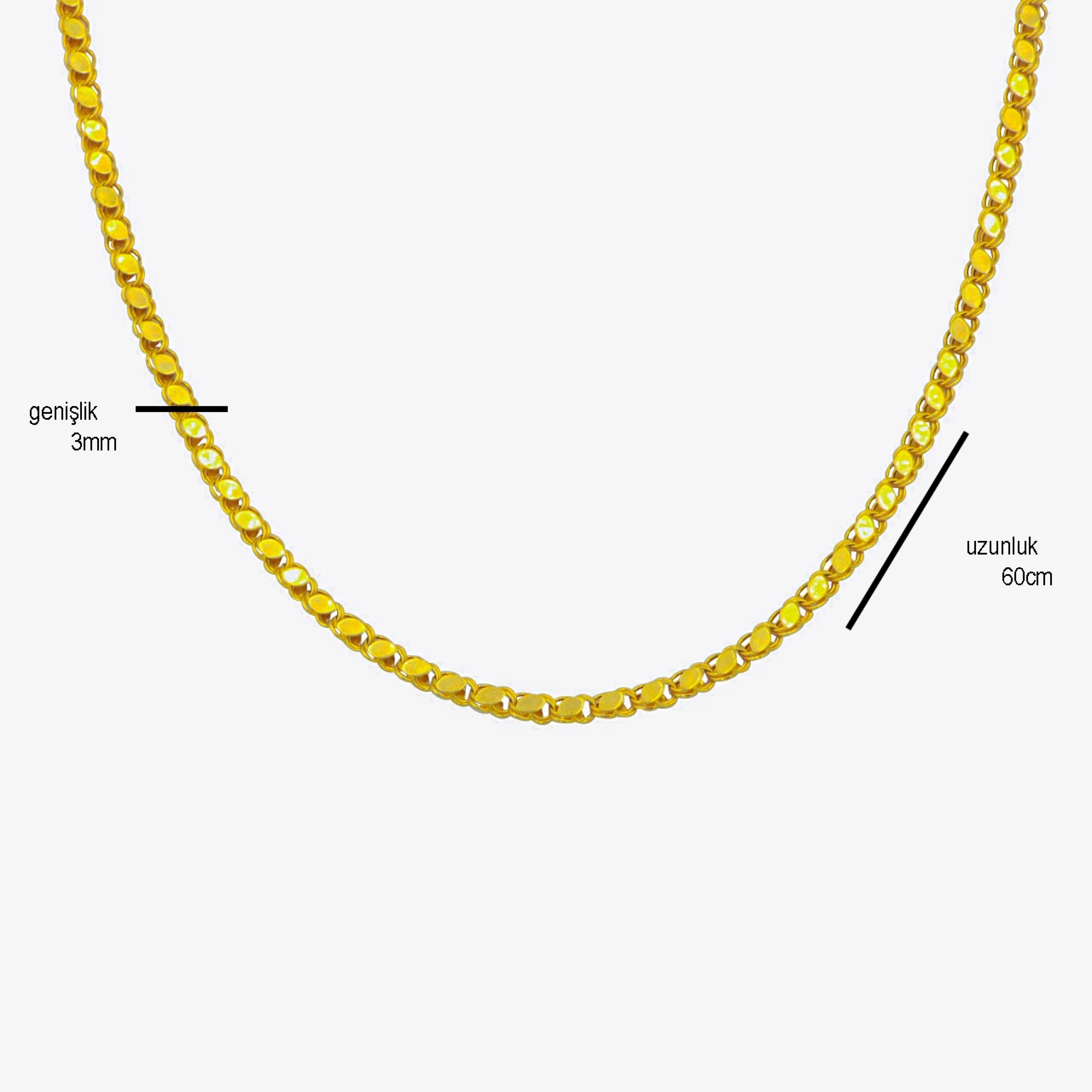 8 Ayar Pullu Zincir - 60 Cm.