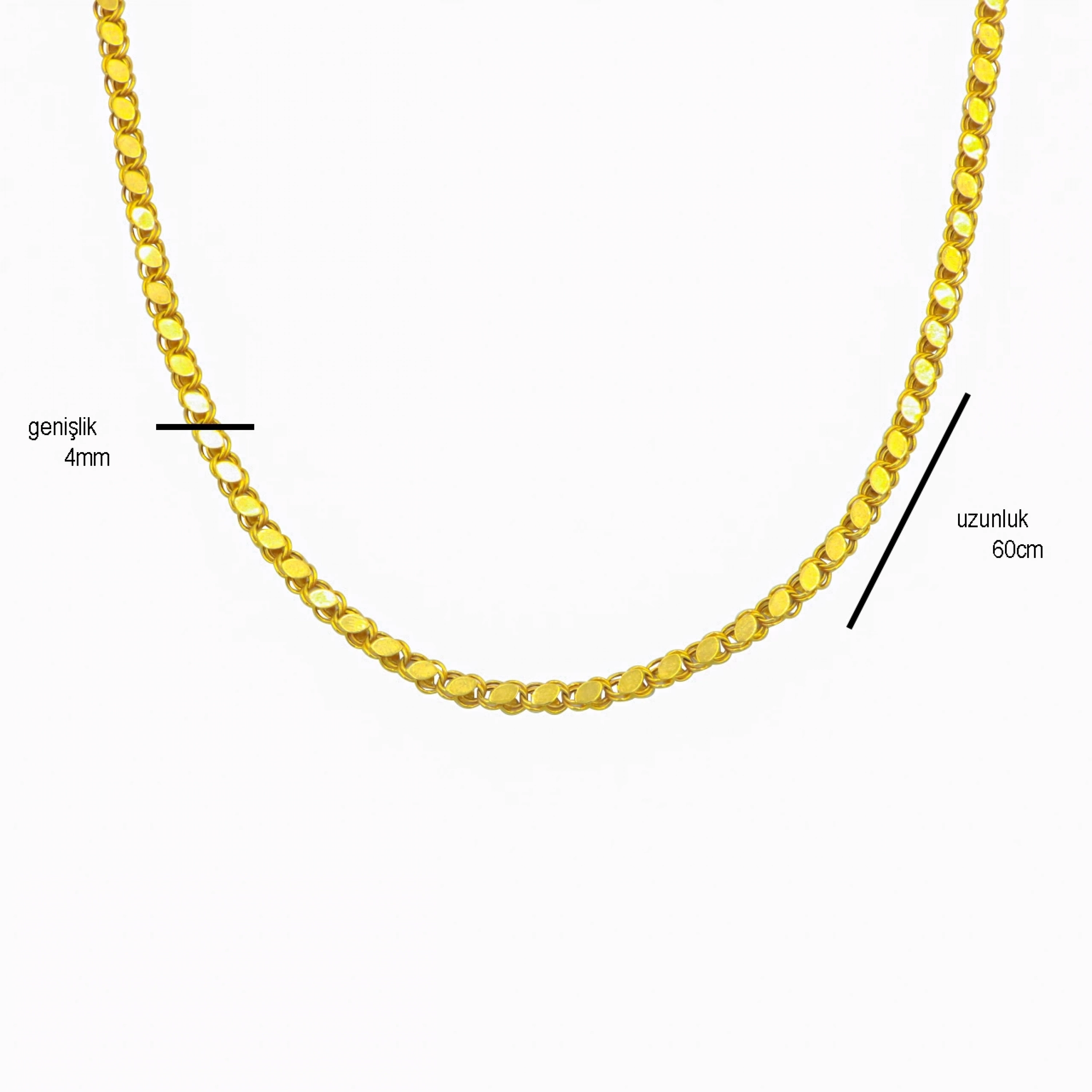 8 Ayar Pullu Zincir - 60 Cm.