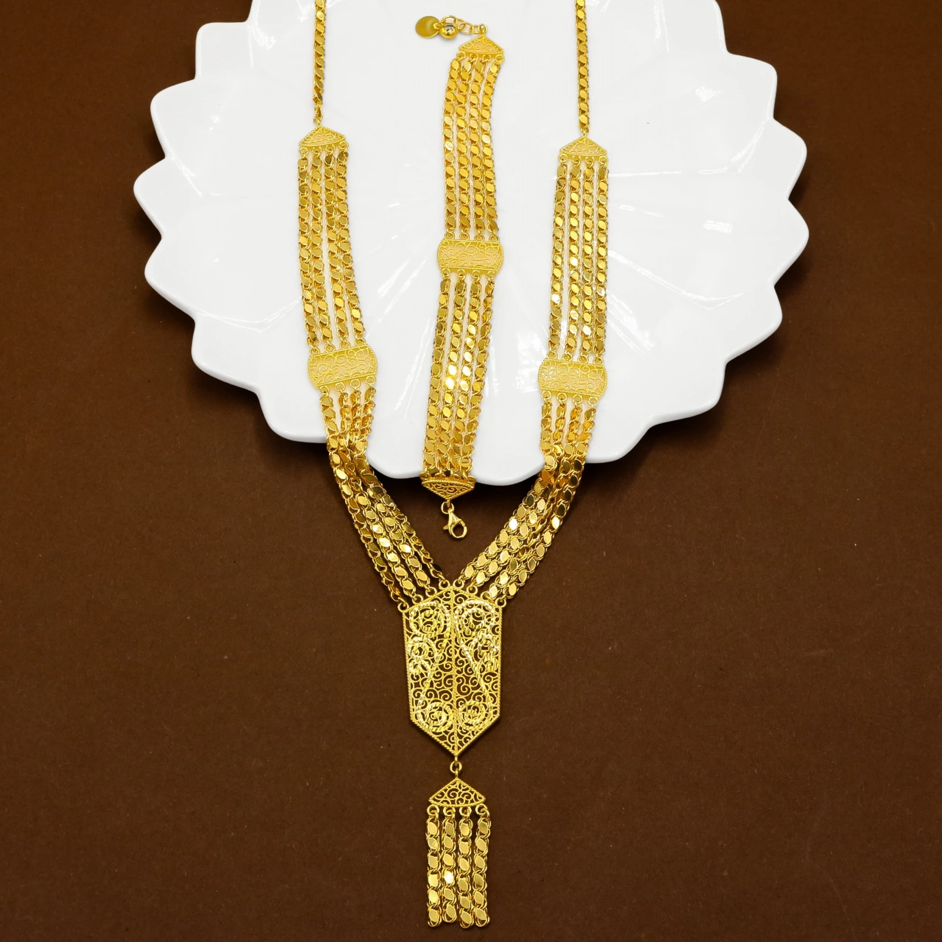 Akıtma 8 Ayar İkili Altın Set