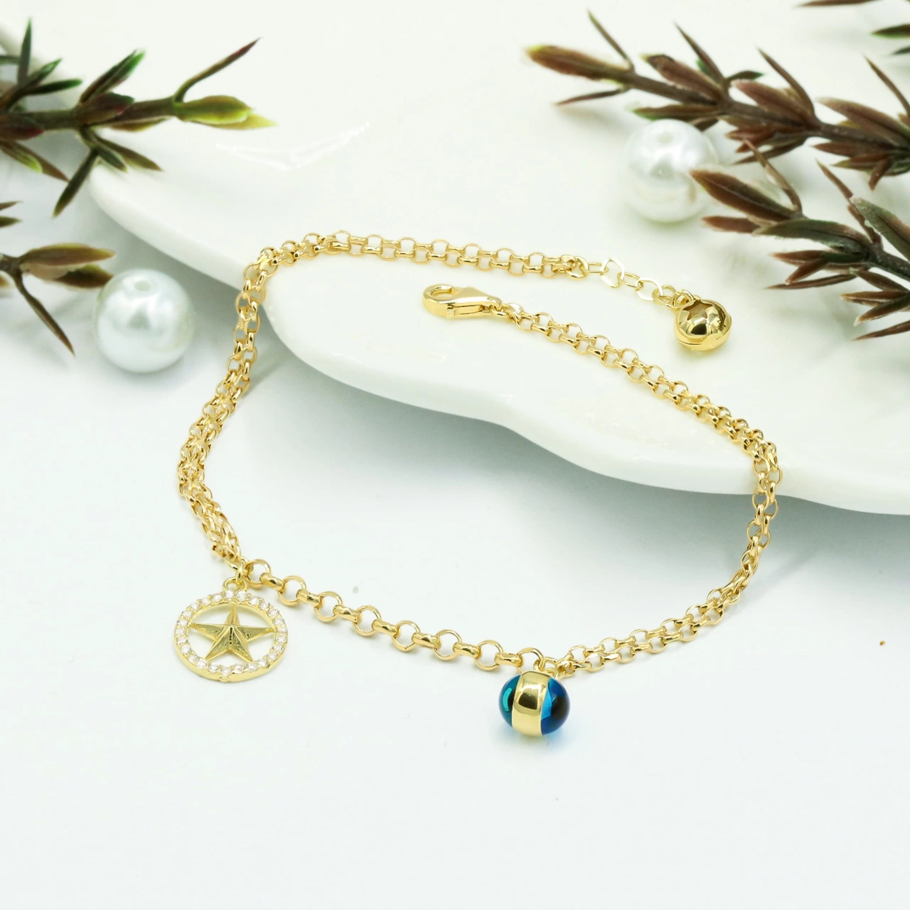 Altın Yıldız 14 Ayar Bileklik