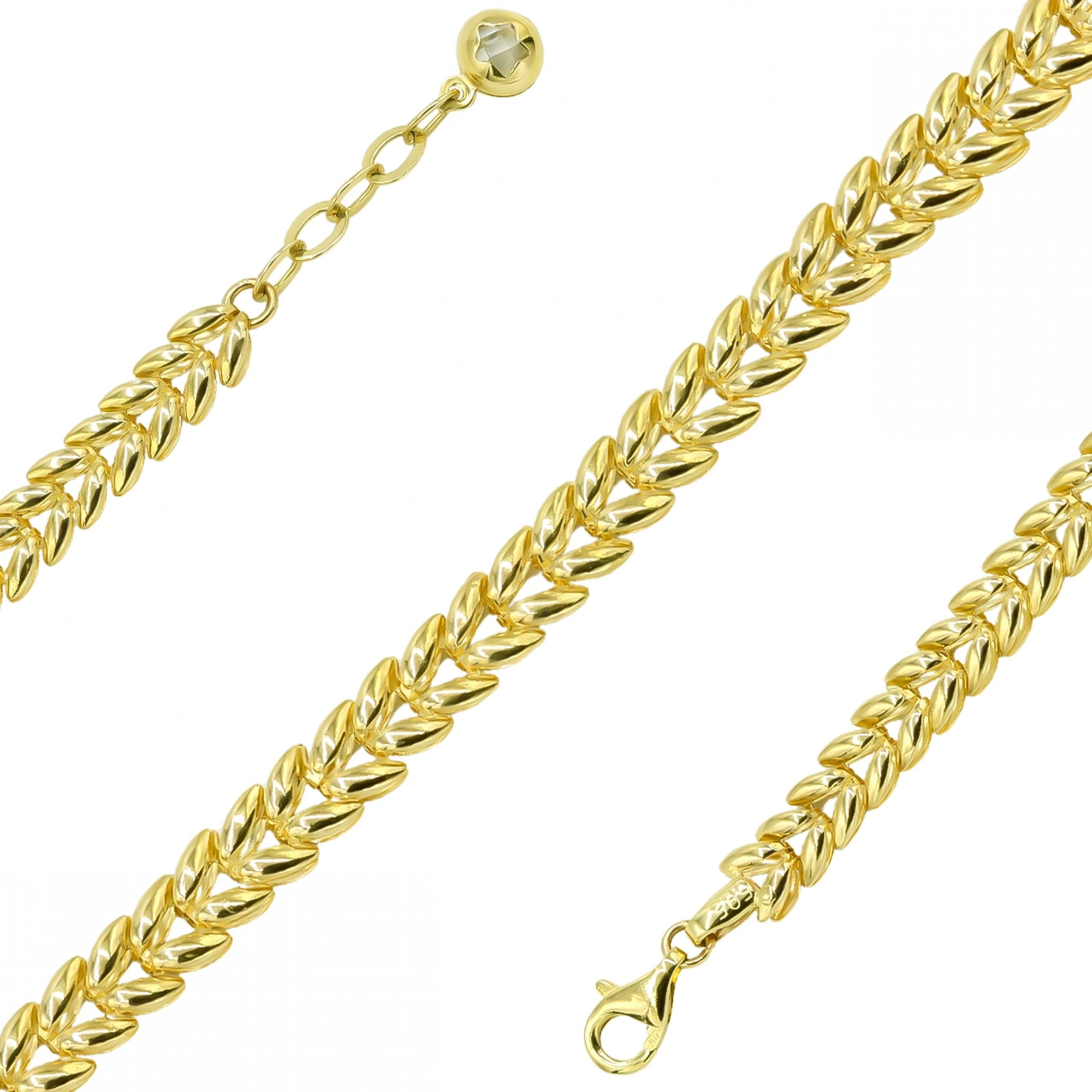 Arpa Sırtı 14 Ayar Altın Bileklik