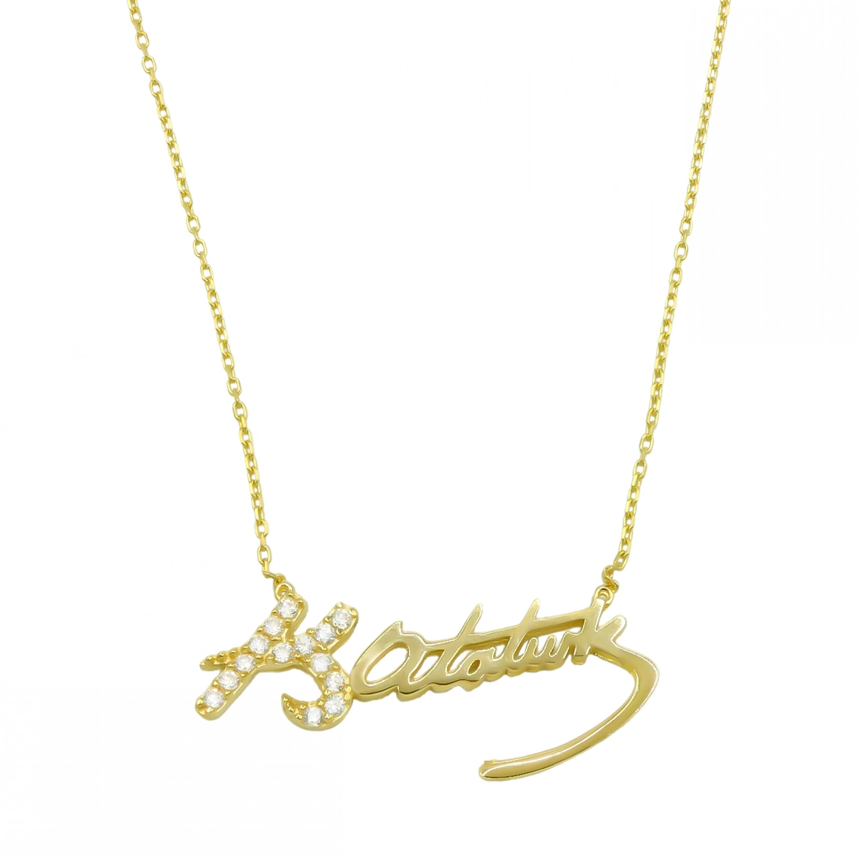 Atatürk 8 Ayar Altın Kolye