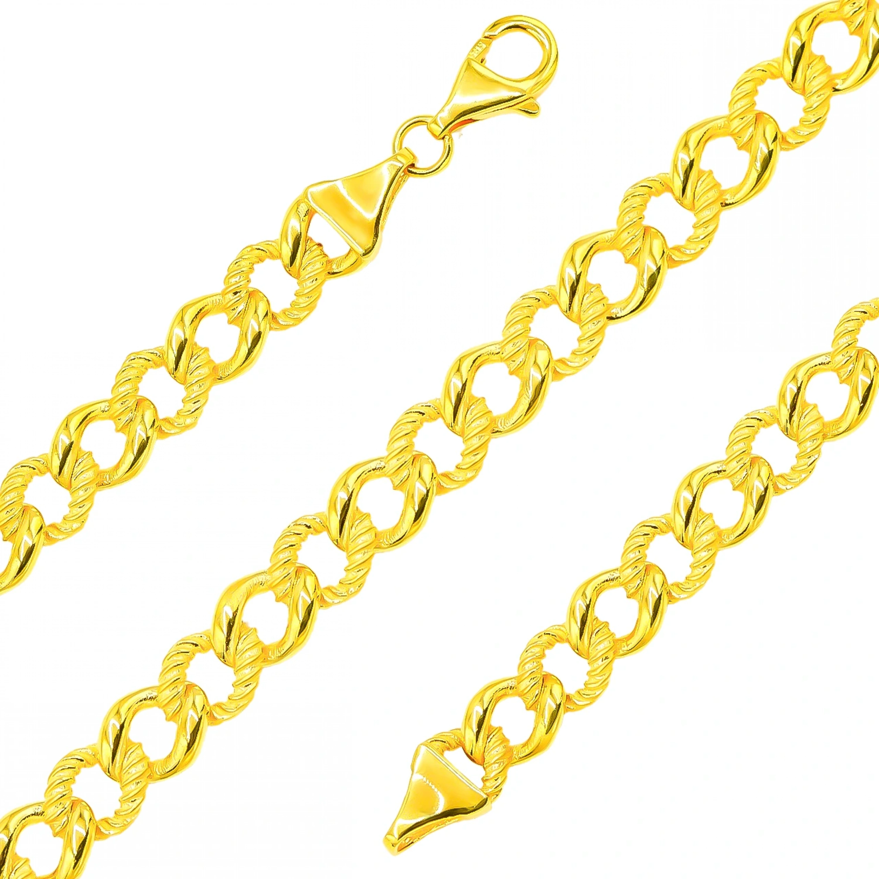 Desenli Gurmet 14 Ayar Altın Bileklik