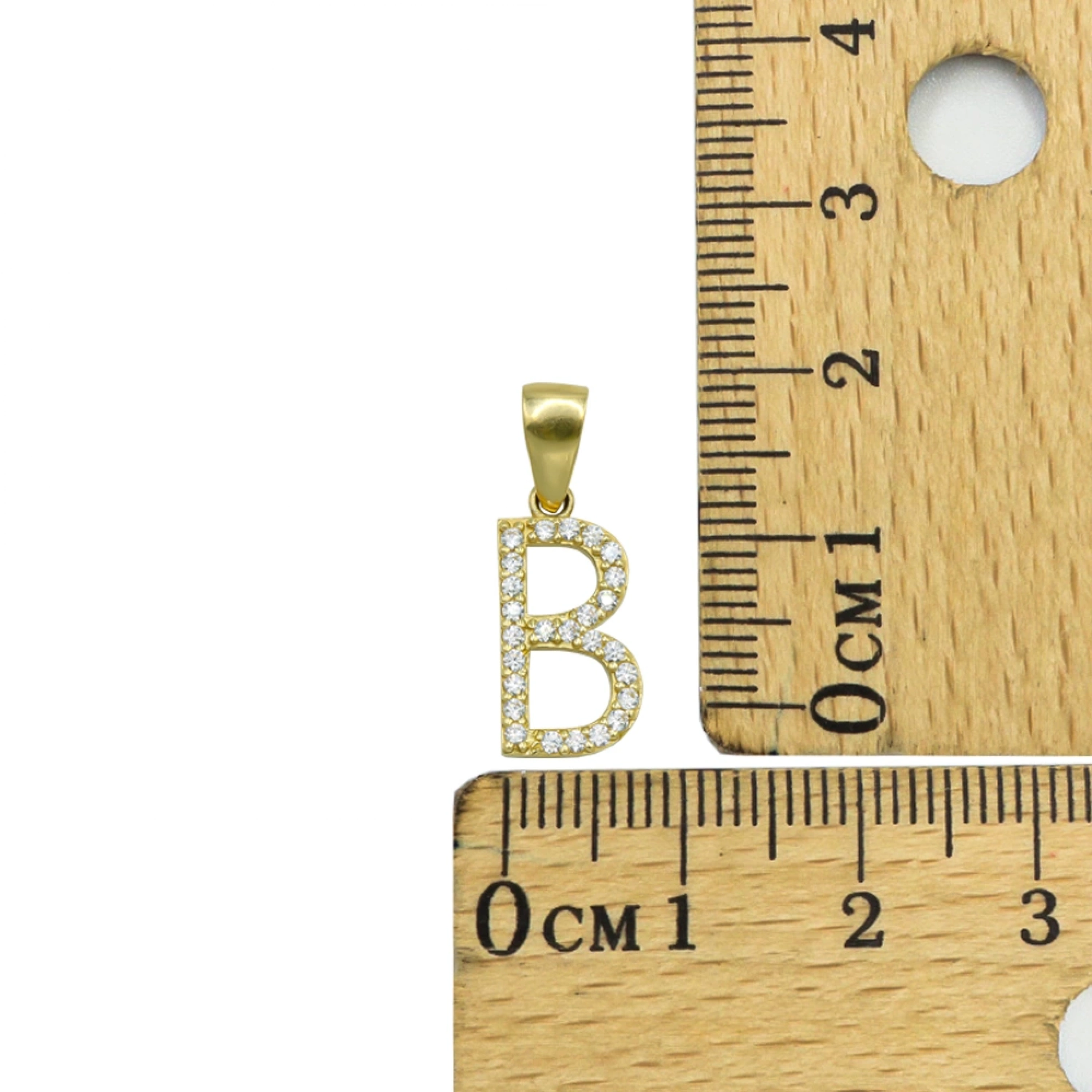 B Harfi 14 Ayar Altın Kolye Ucu