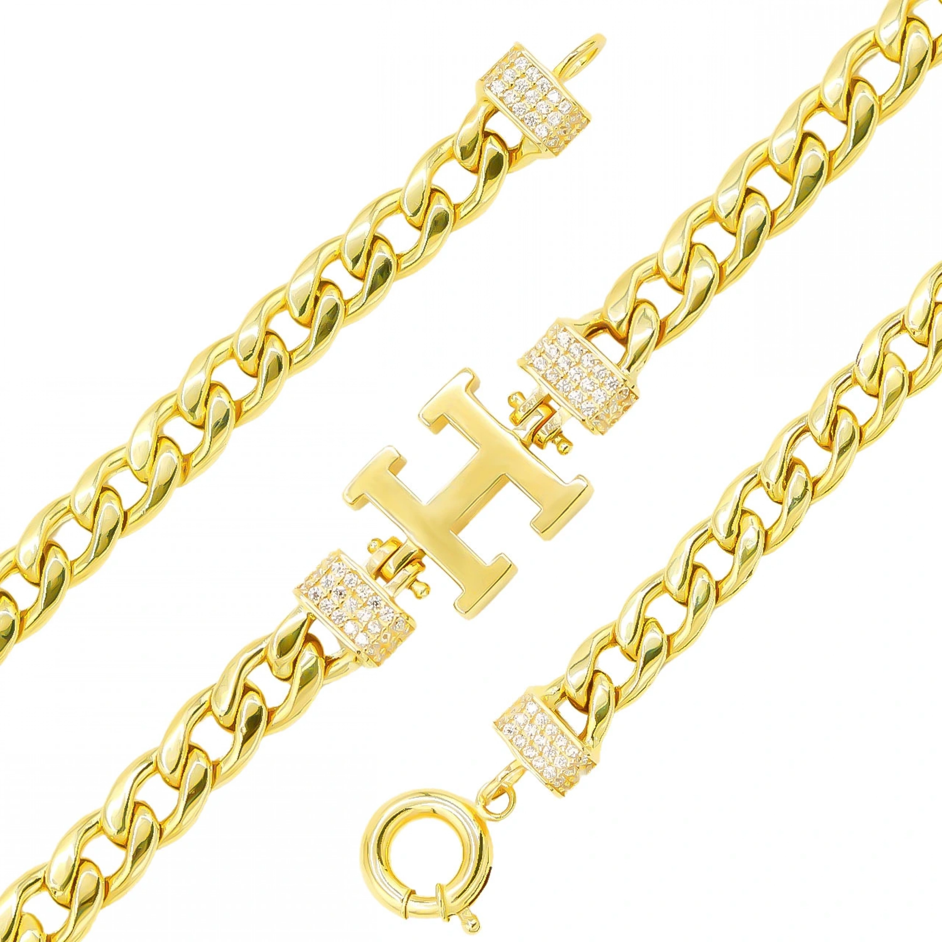 H Harfli 14 Ayar Altın Bileklik