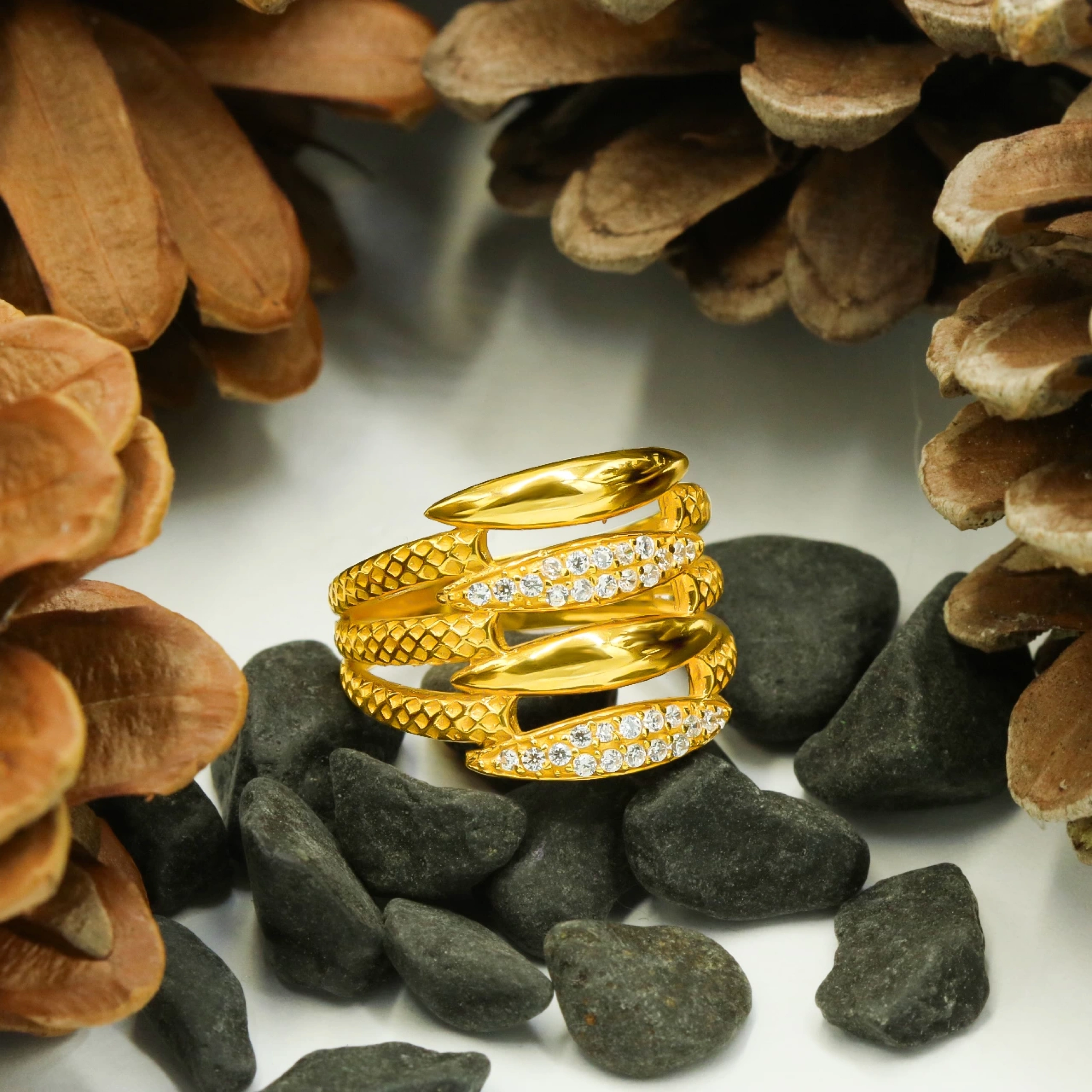 Kaburga 22 Ayar Altın Yüzük