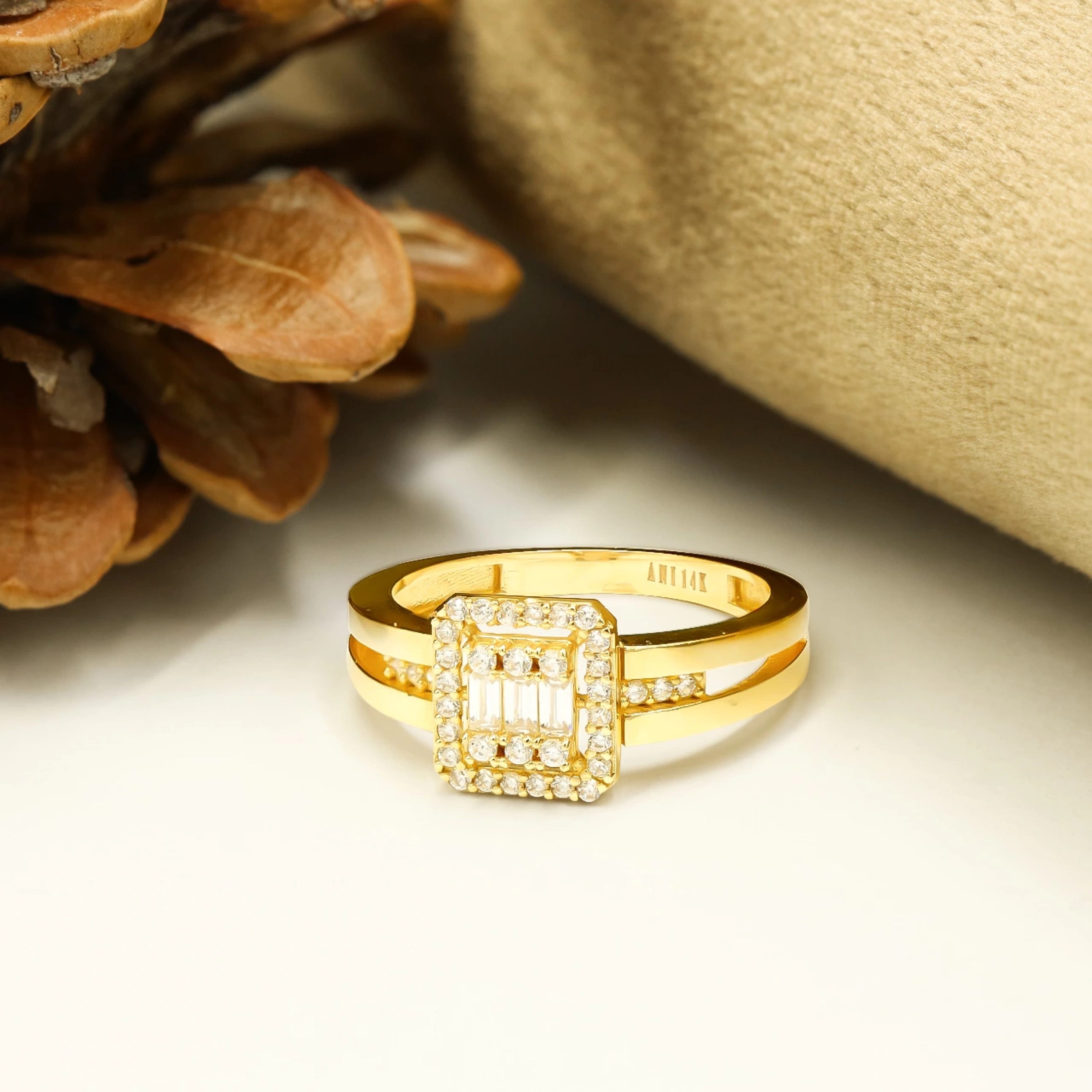 Baget 14 Ayar Altın Yüzük