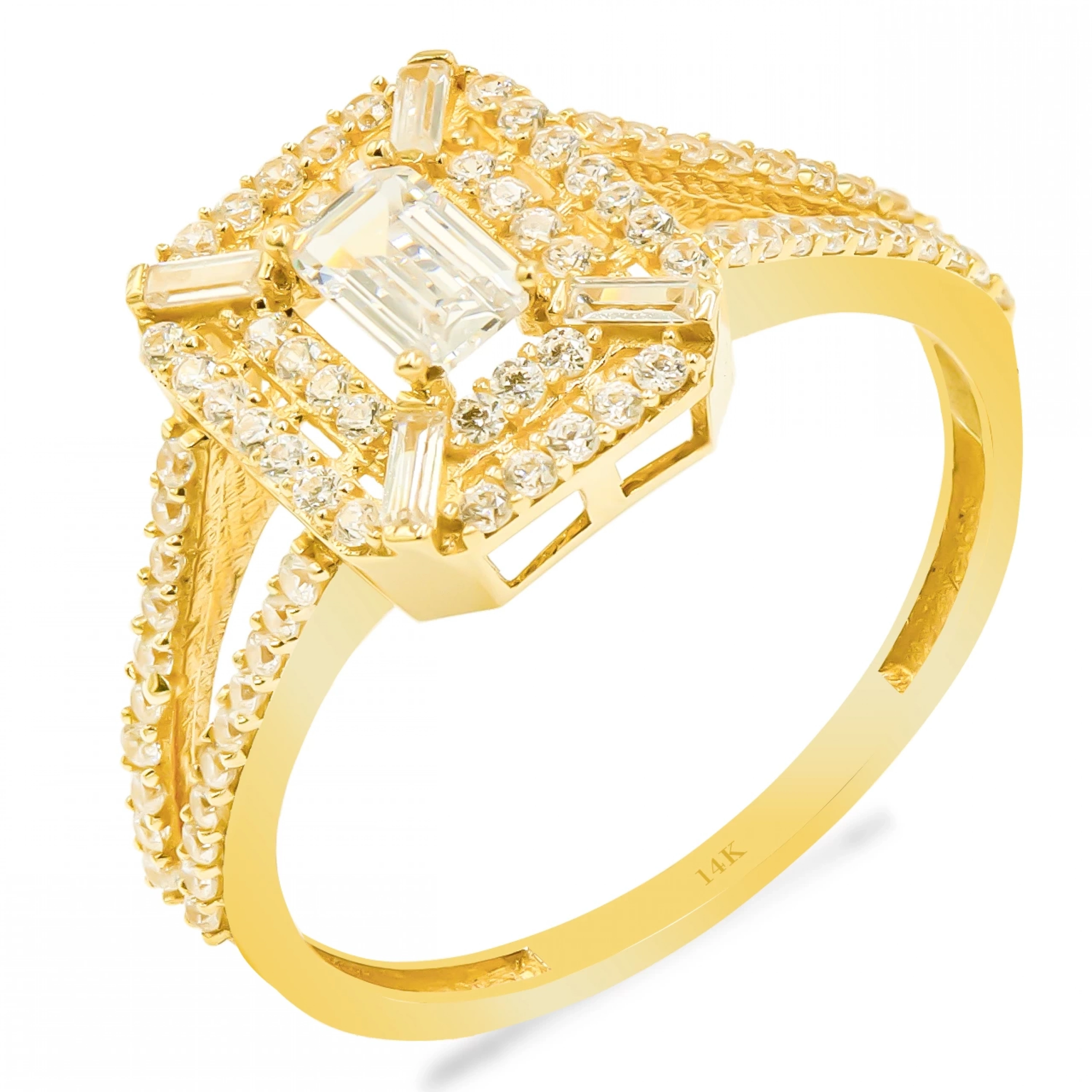 Baget Fantezi 14 Ayar Altın Yüzük