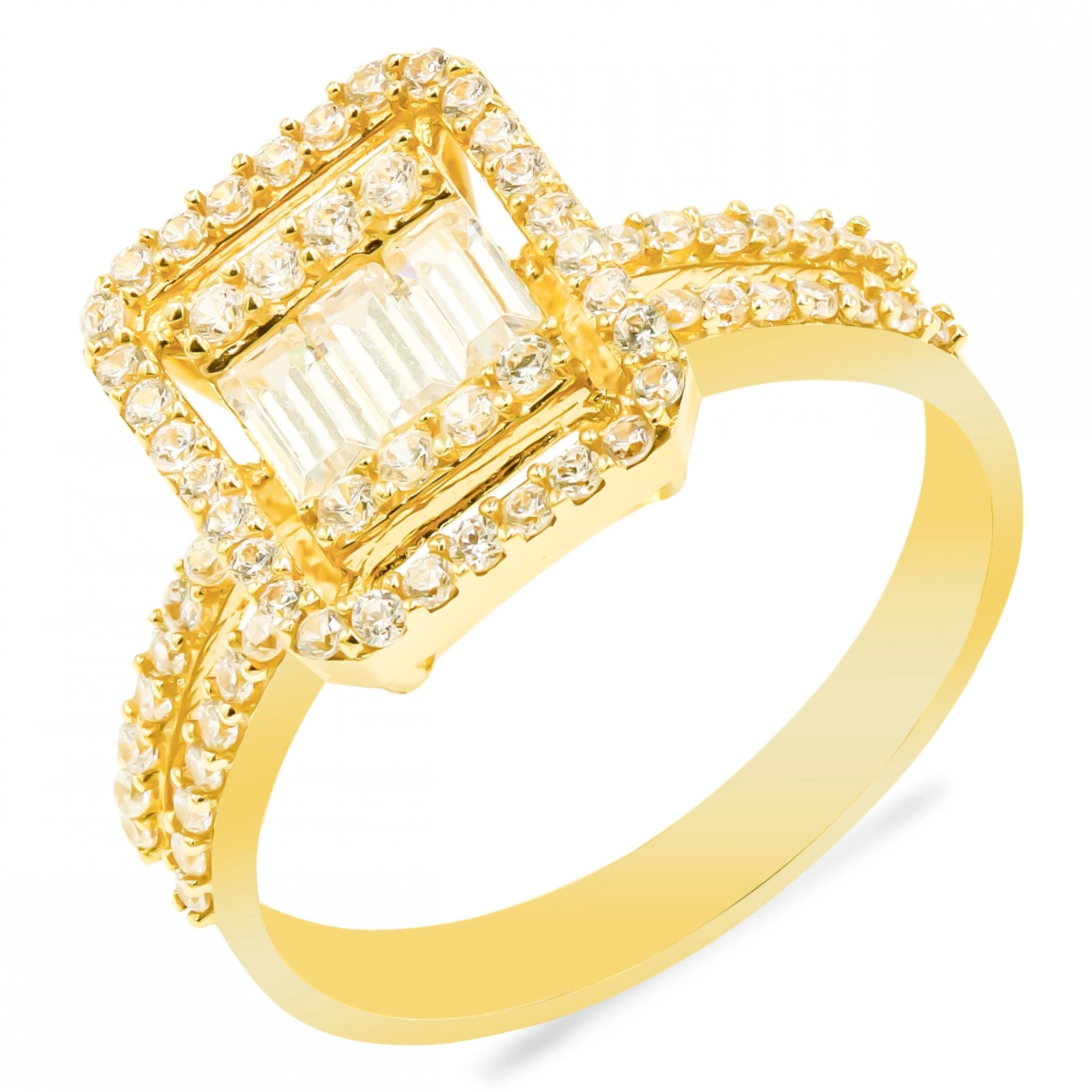 Baget Fantezi 14 Ayar Altın Yüzük