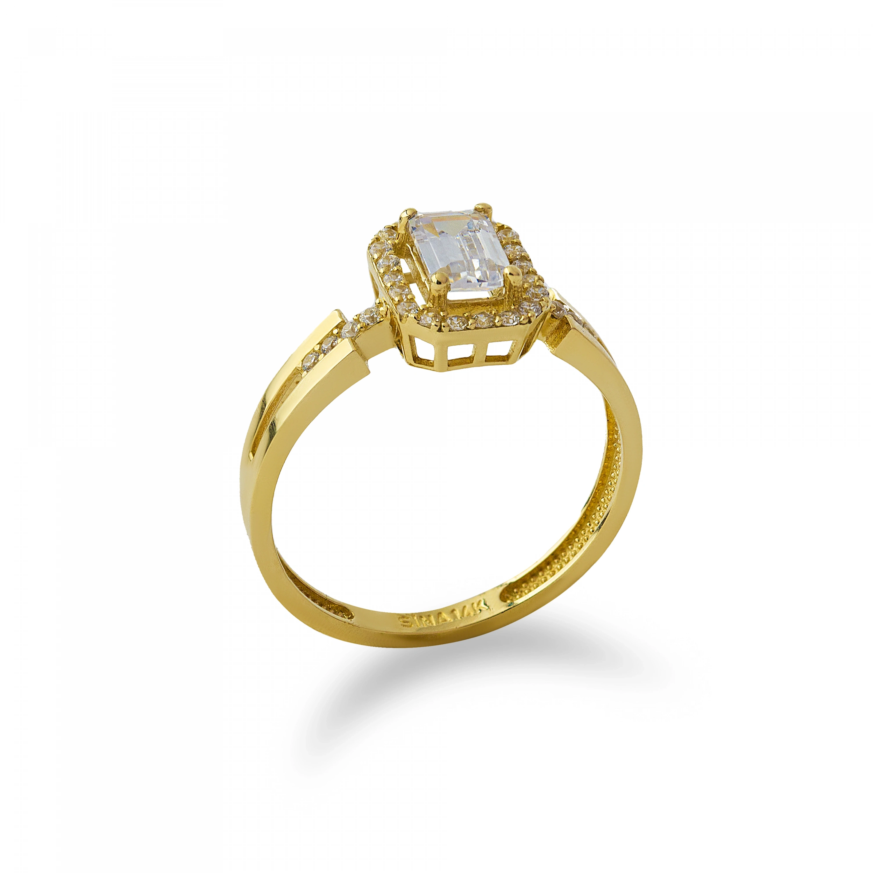 Baget İnce Kesim 14 Ayar Altın Yüzük