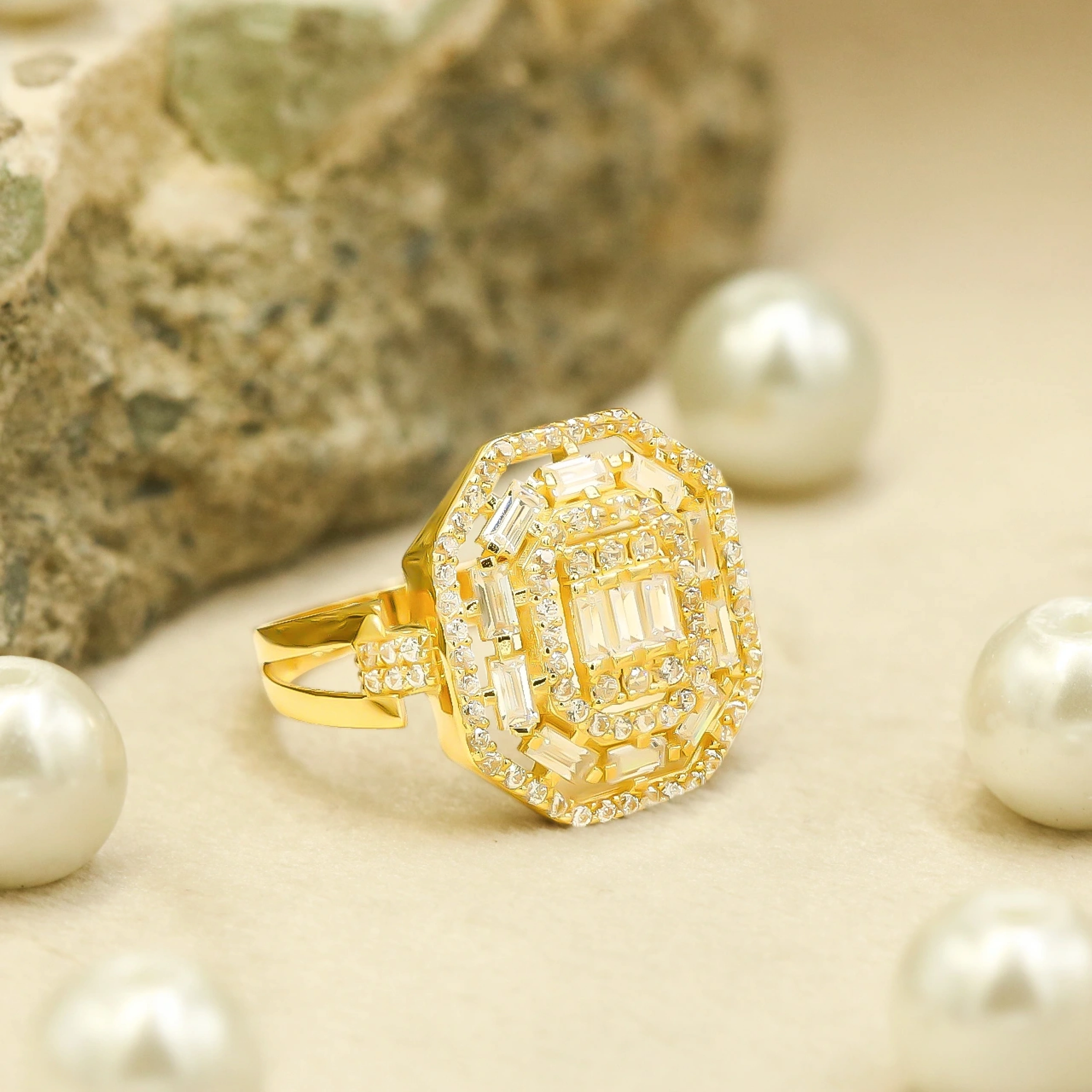 Baget Tasarım 14 Ayar Altın Yüzük