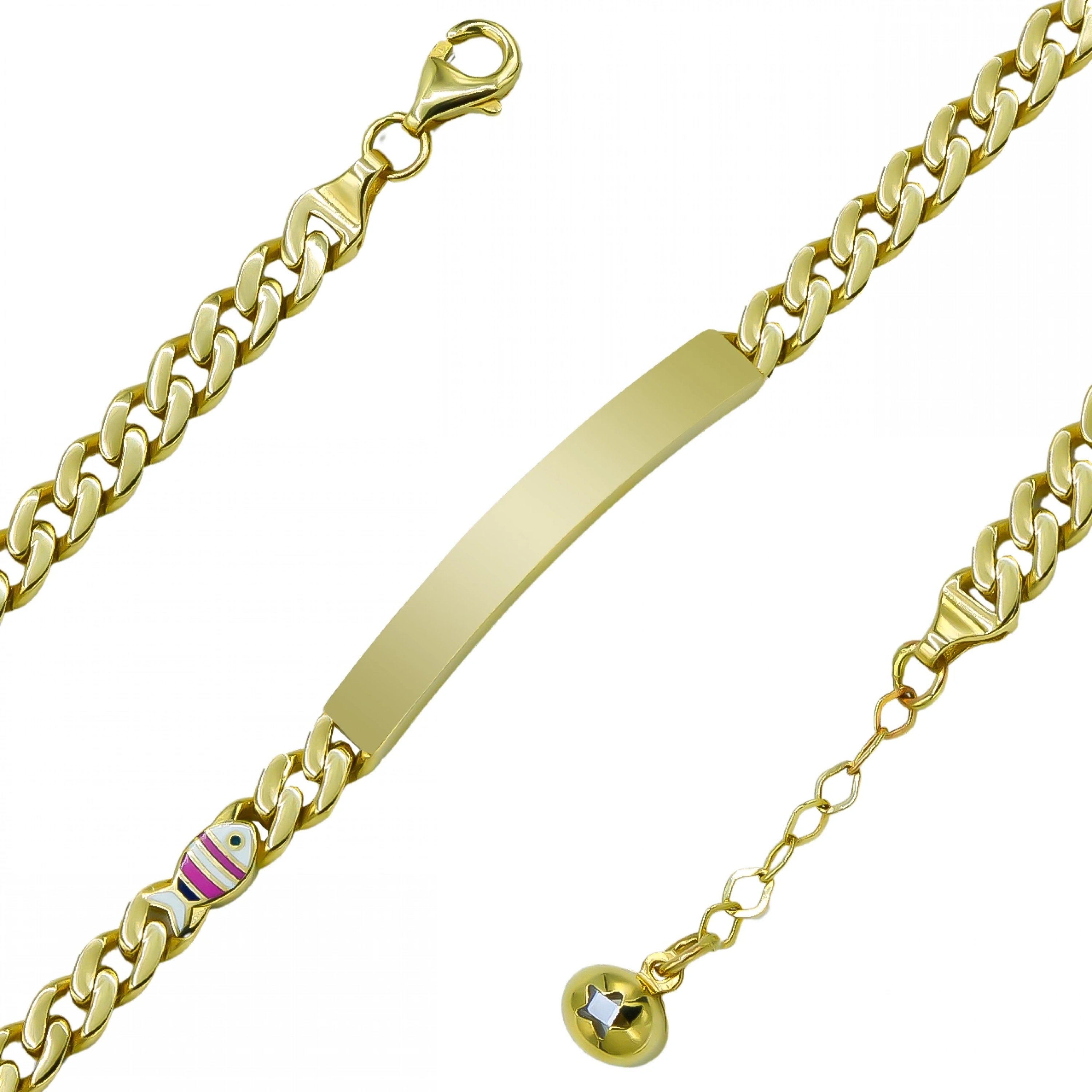 Balık Plakalı Gurmet 14 Ayar Altın Bileklik