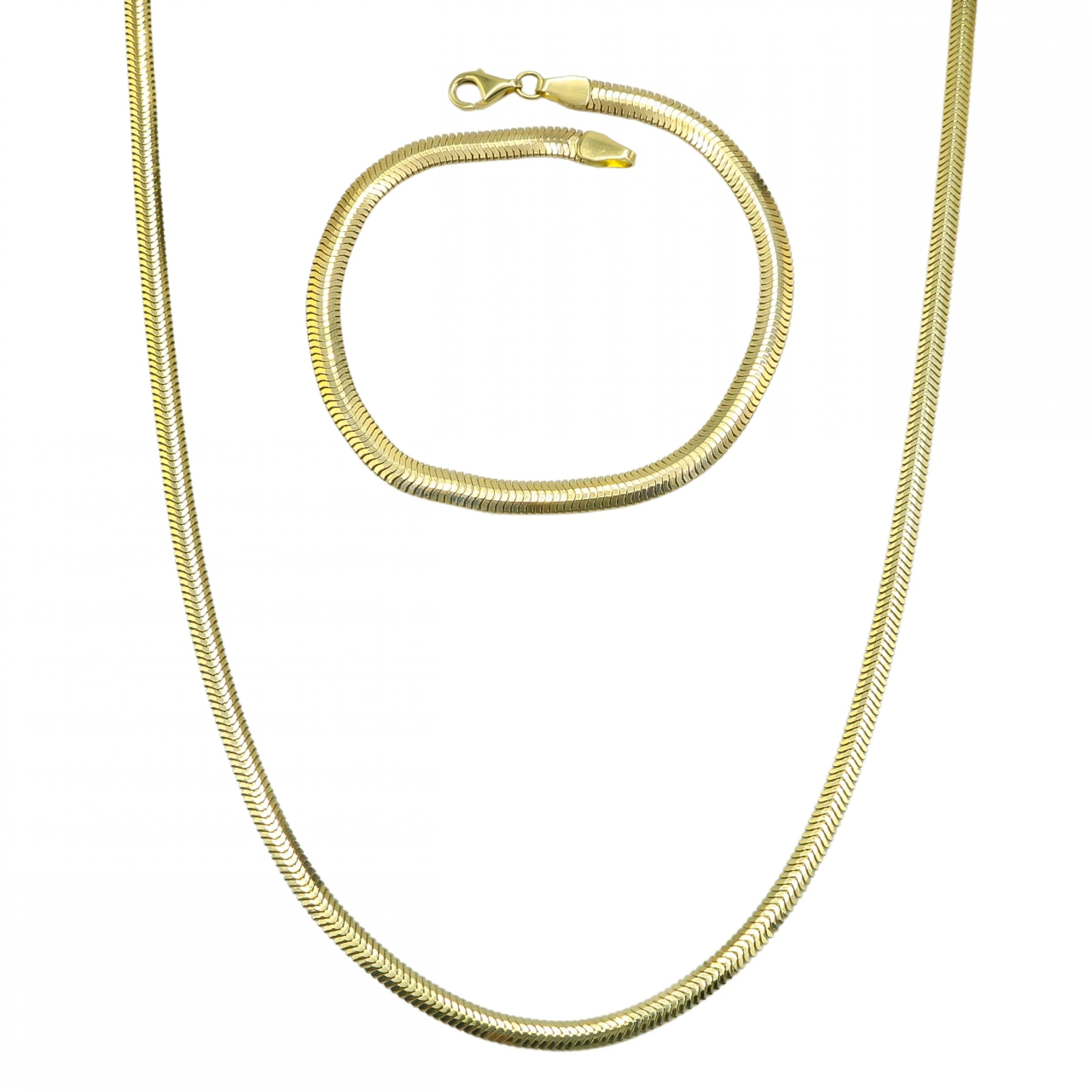 Balıksırtı 22 Ayar İkili Altın Set