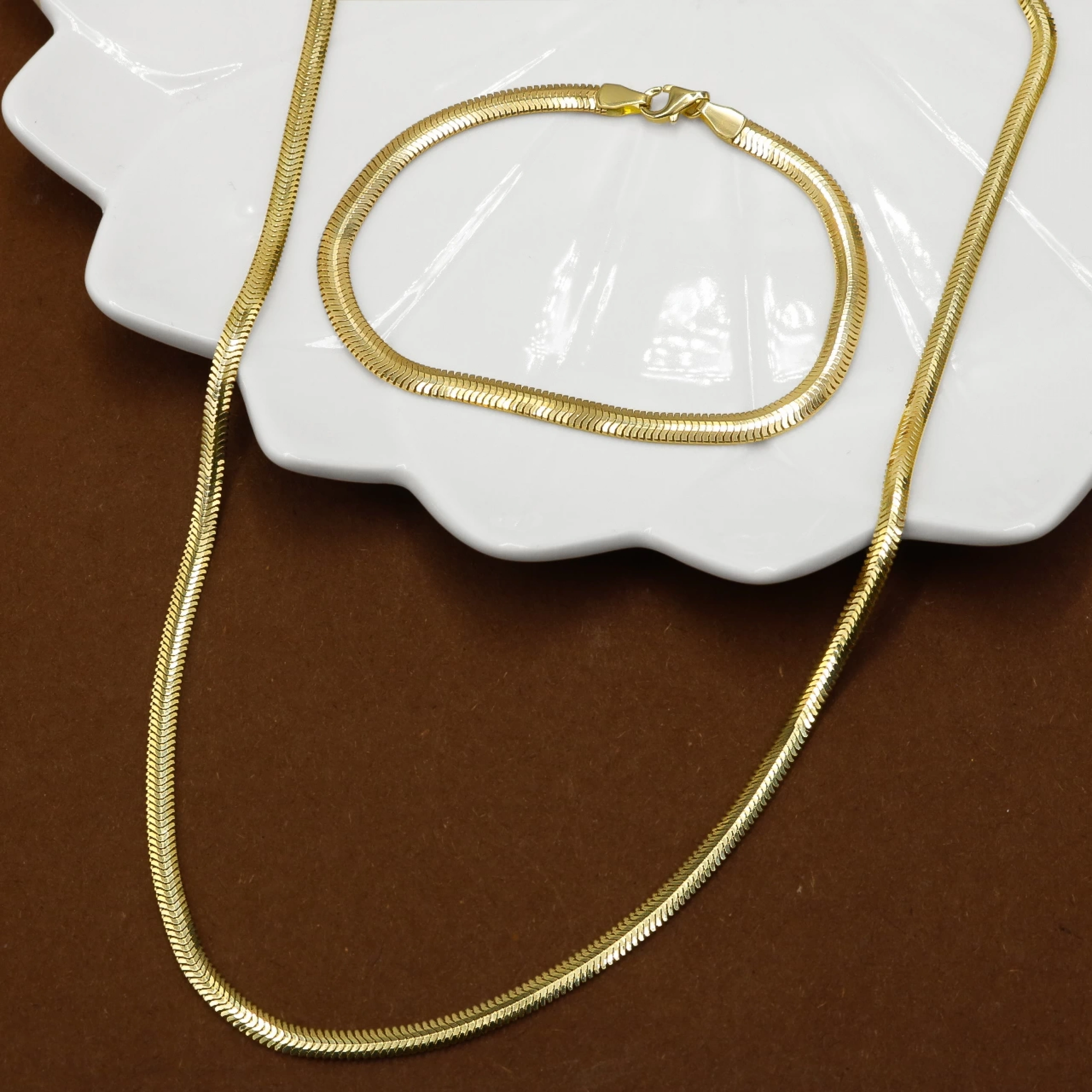 Balıksırtı 22 Ayar İkili Altın Set