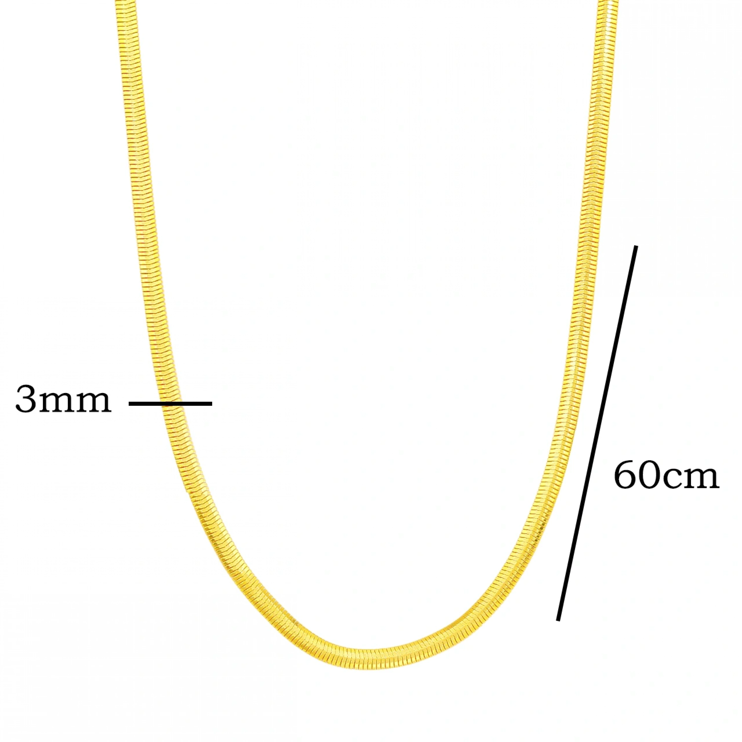 Balıksırtı 22 Ayar Altın Zincir - 60 cm