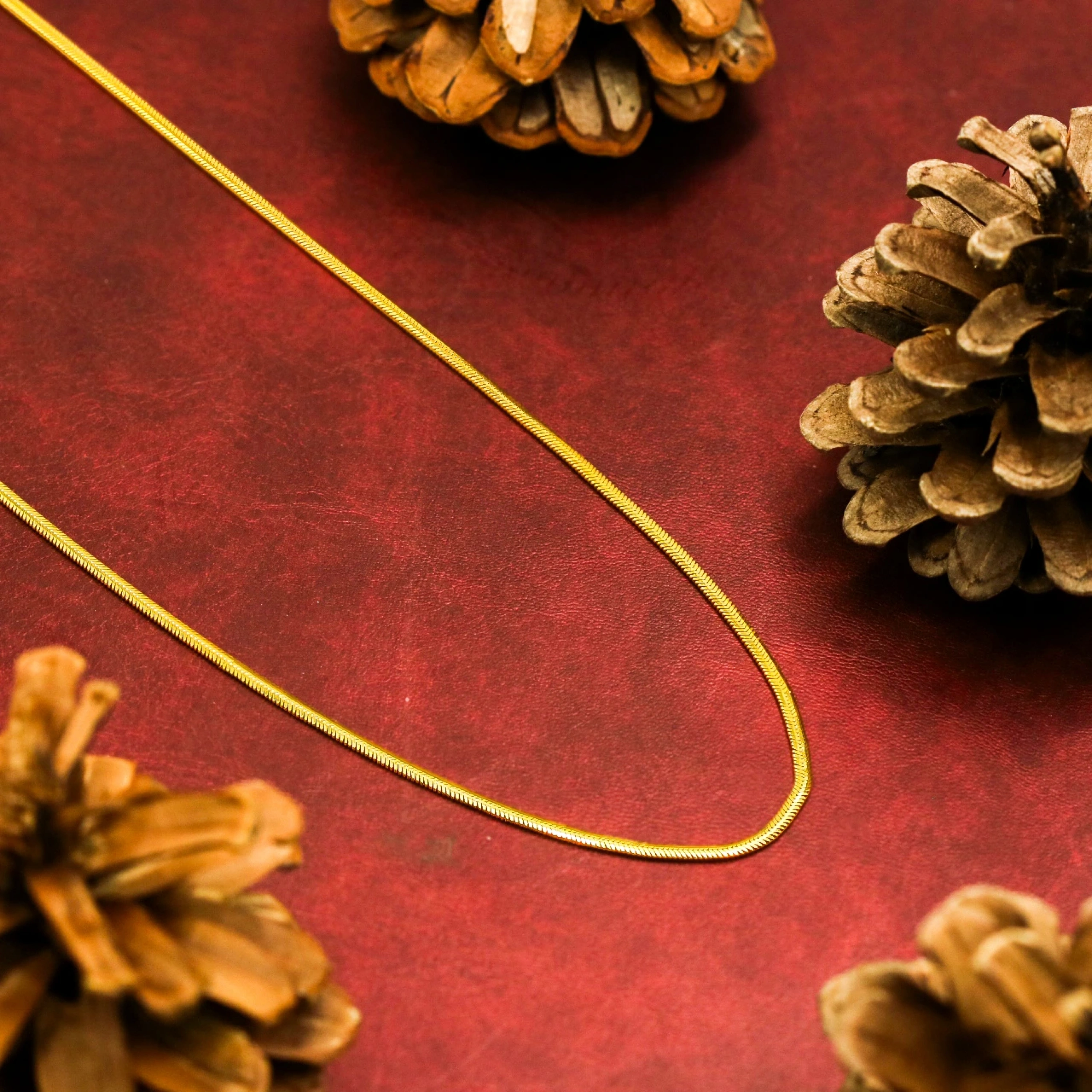 Balıksırtı 22 Ayar Altın Zincir - 45 cm