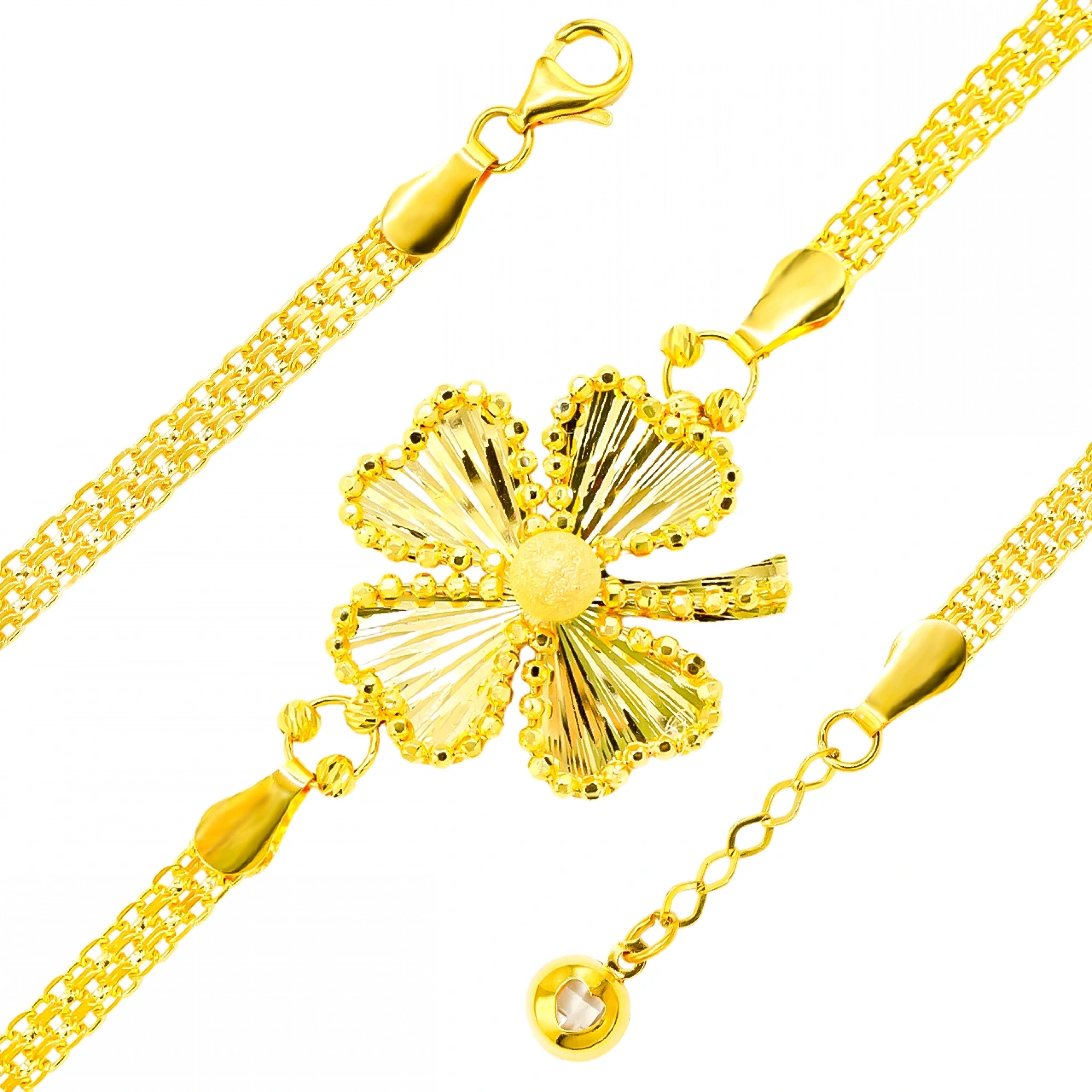 Yonca 14 Ayar Altın Bileklik