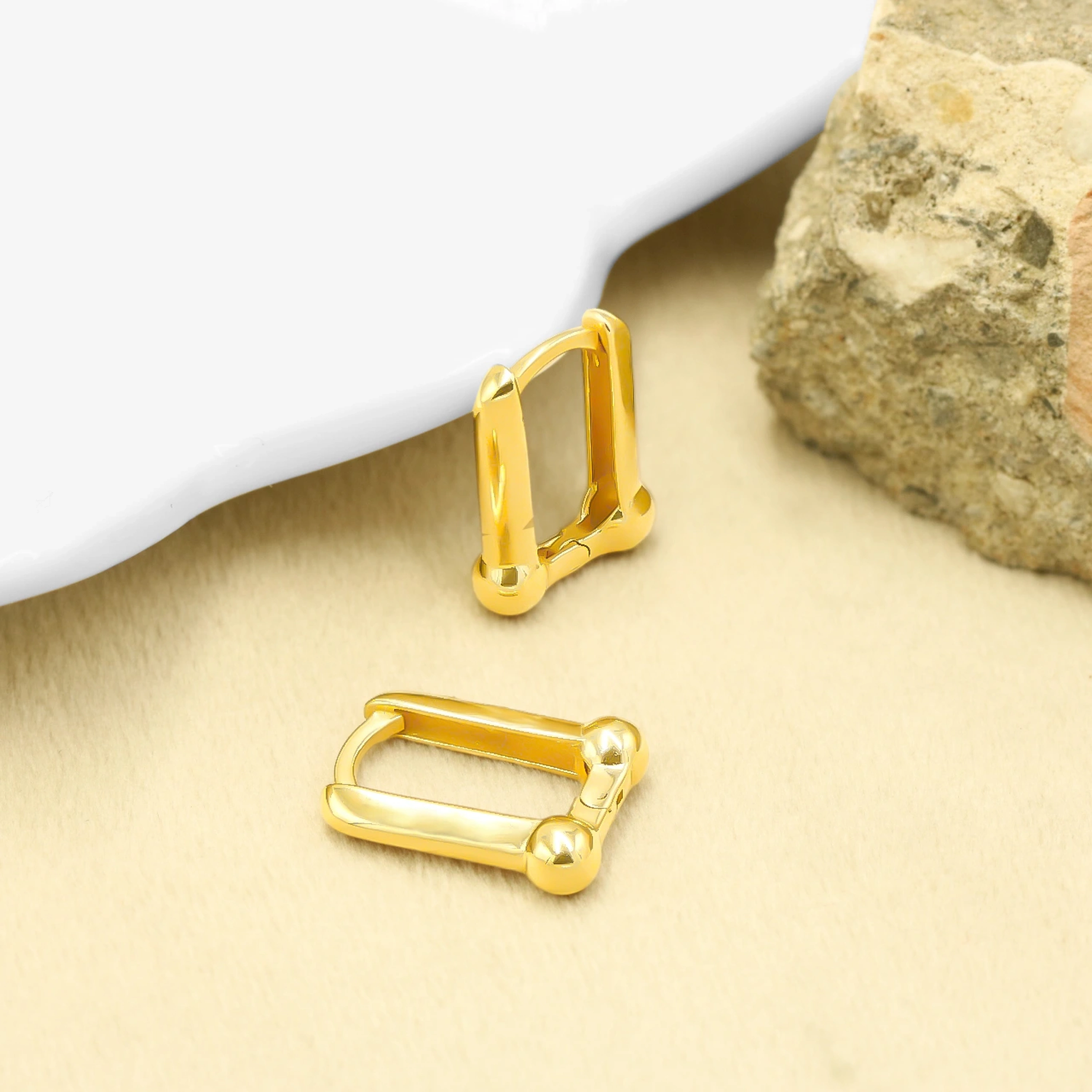 İnci 14 Ayar Halka Küpe