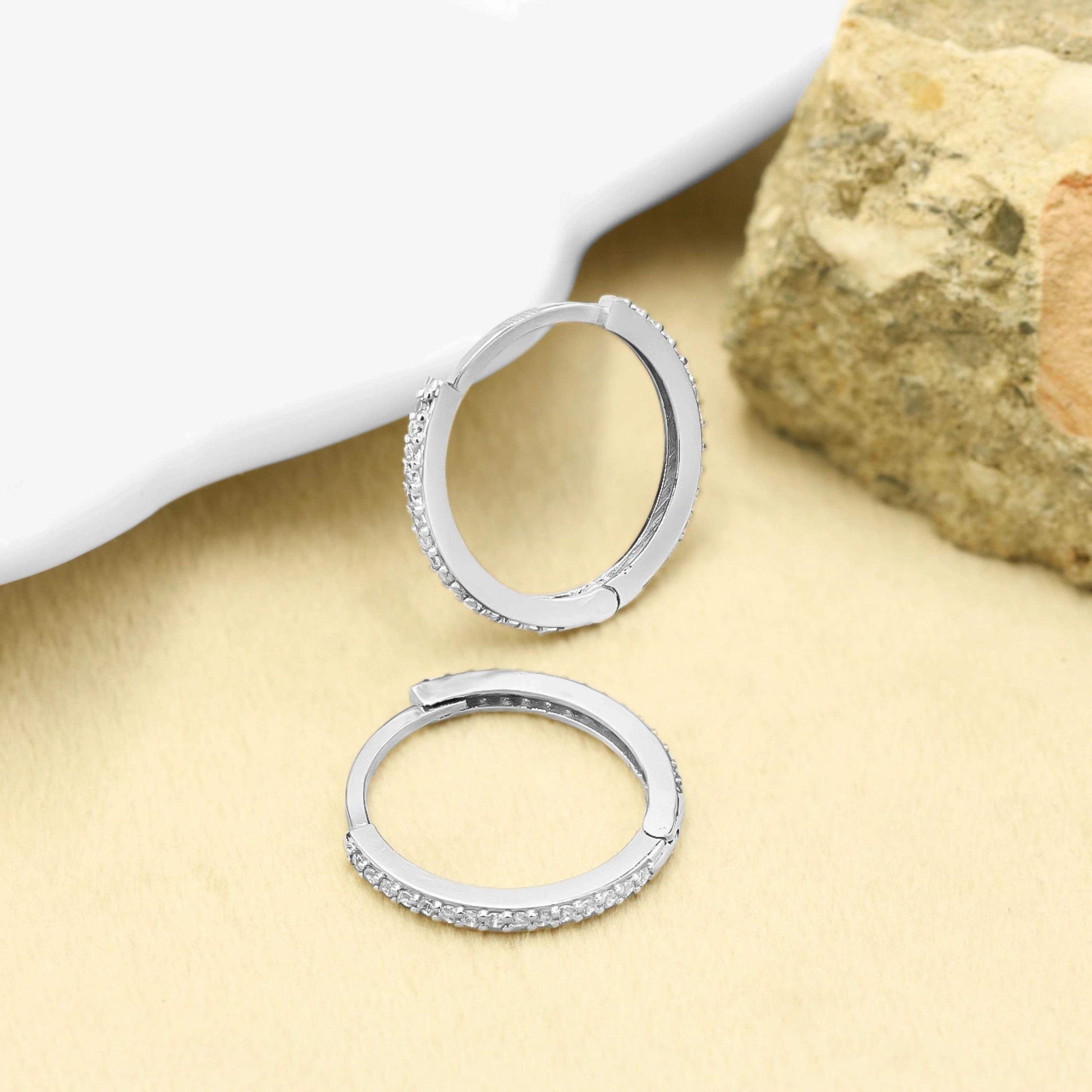 Tam Tur 14 Ayar Halka Altın Küpe