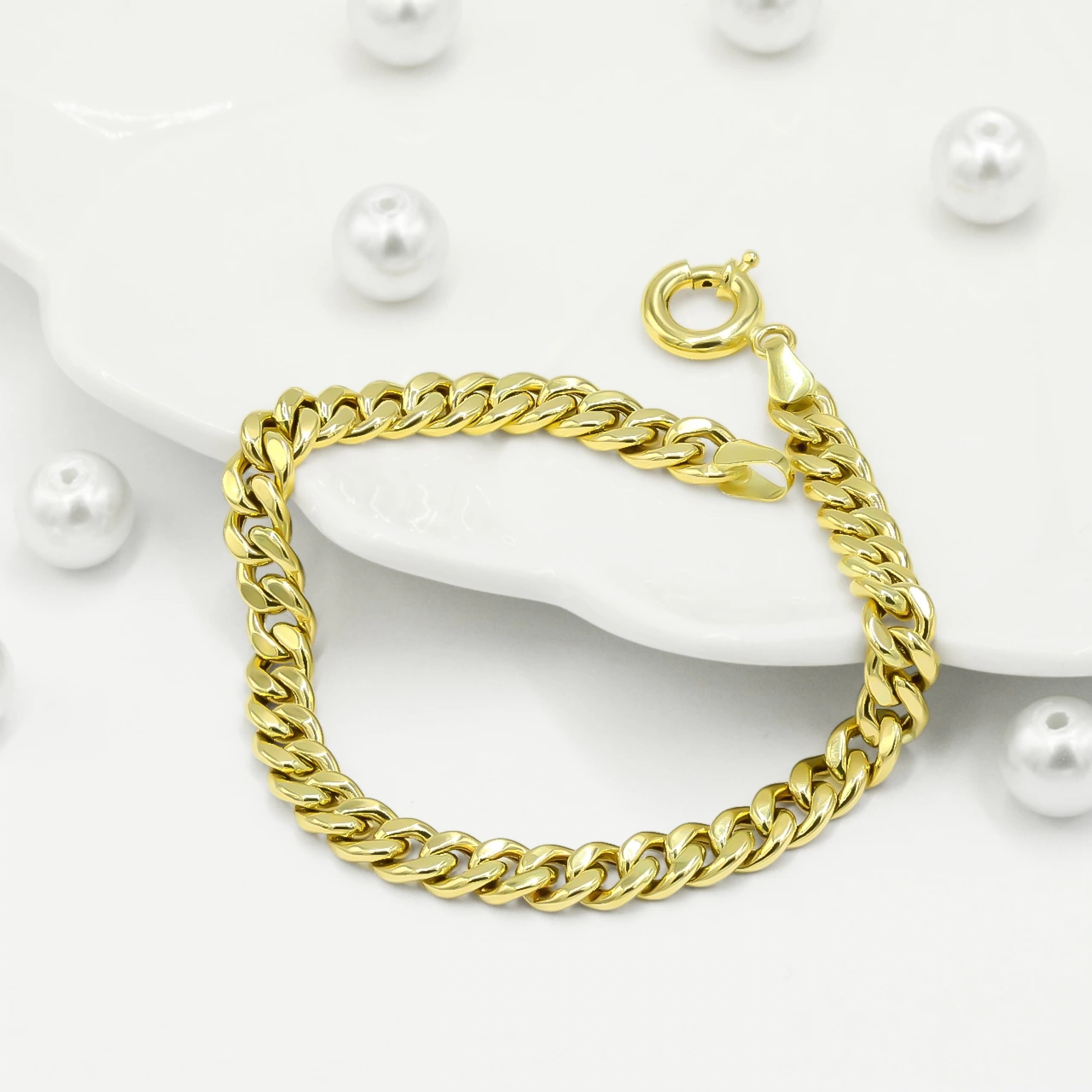 Bombeli Gurmet 14 Ayar Altın Bileklik