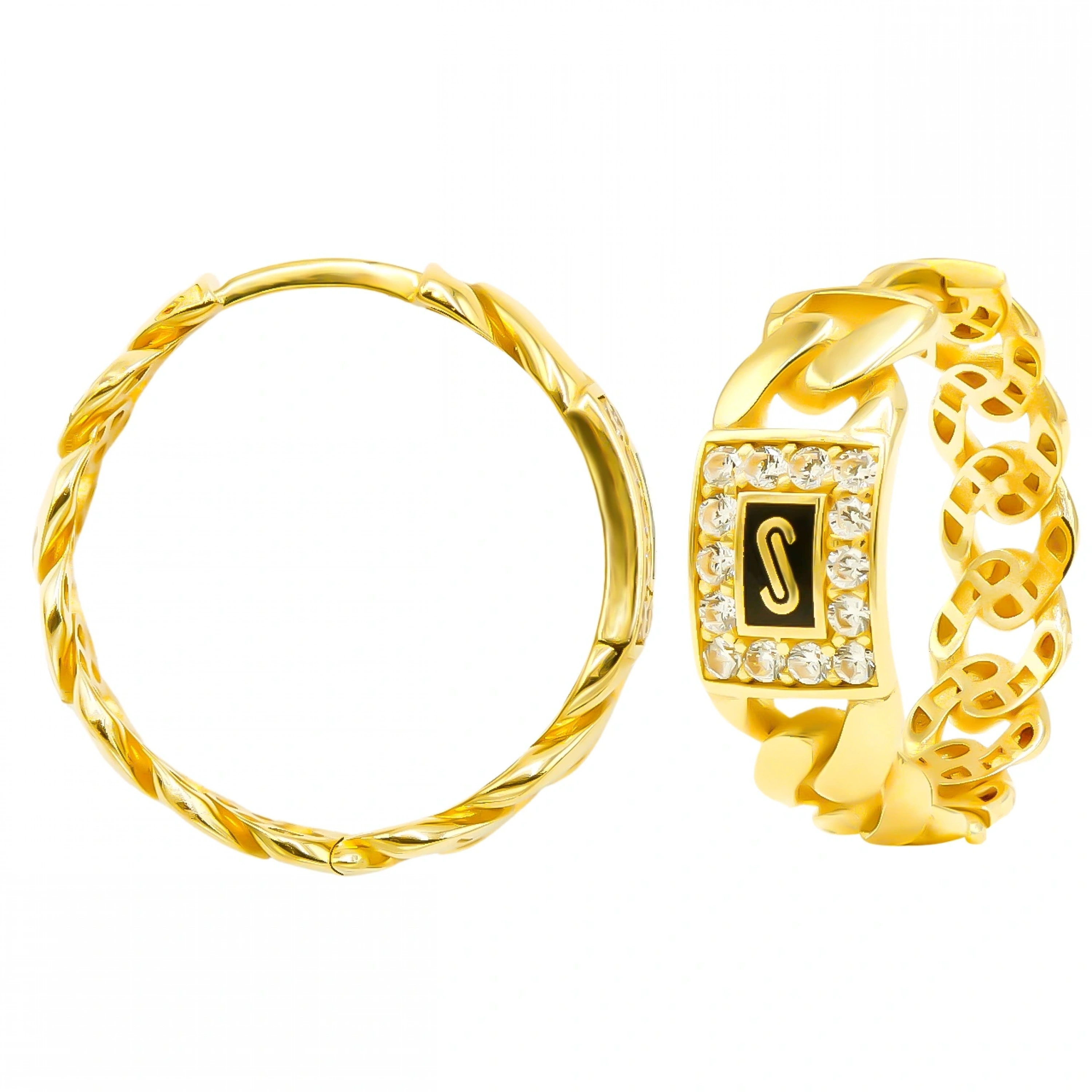 Gurmet 14 Ayar Altın Halka Küpe