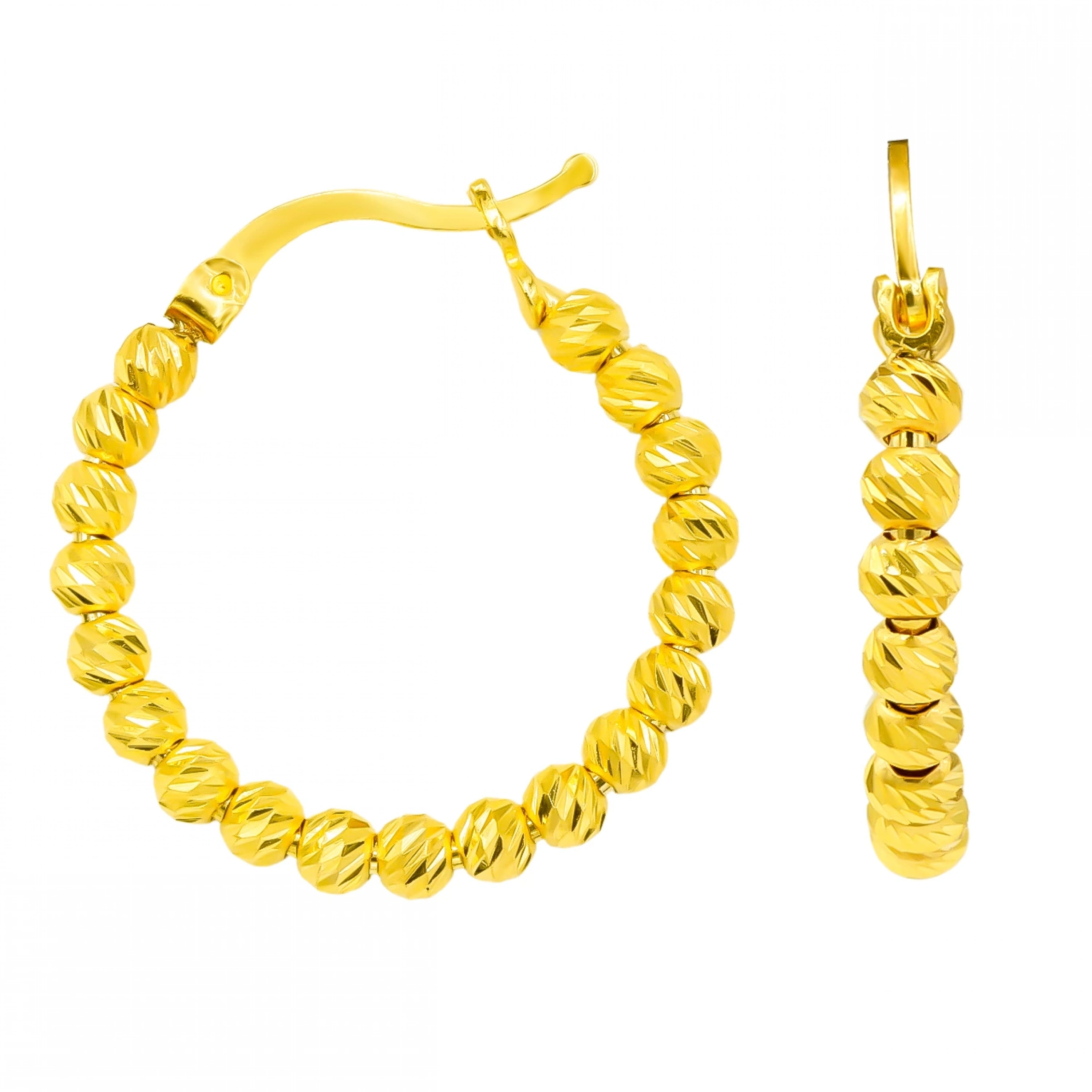 Dorika 22 Ayar Halka Altın Küpe