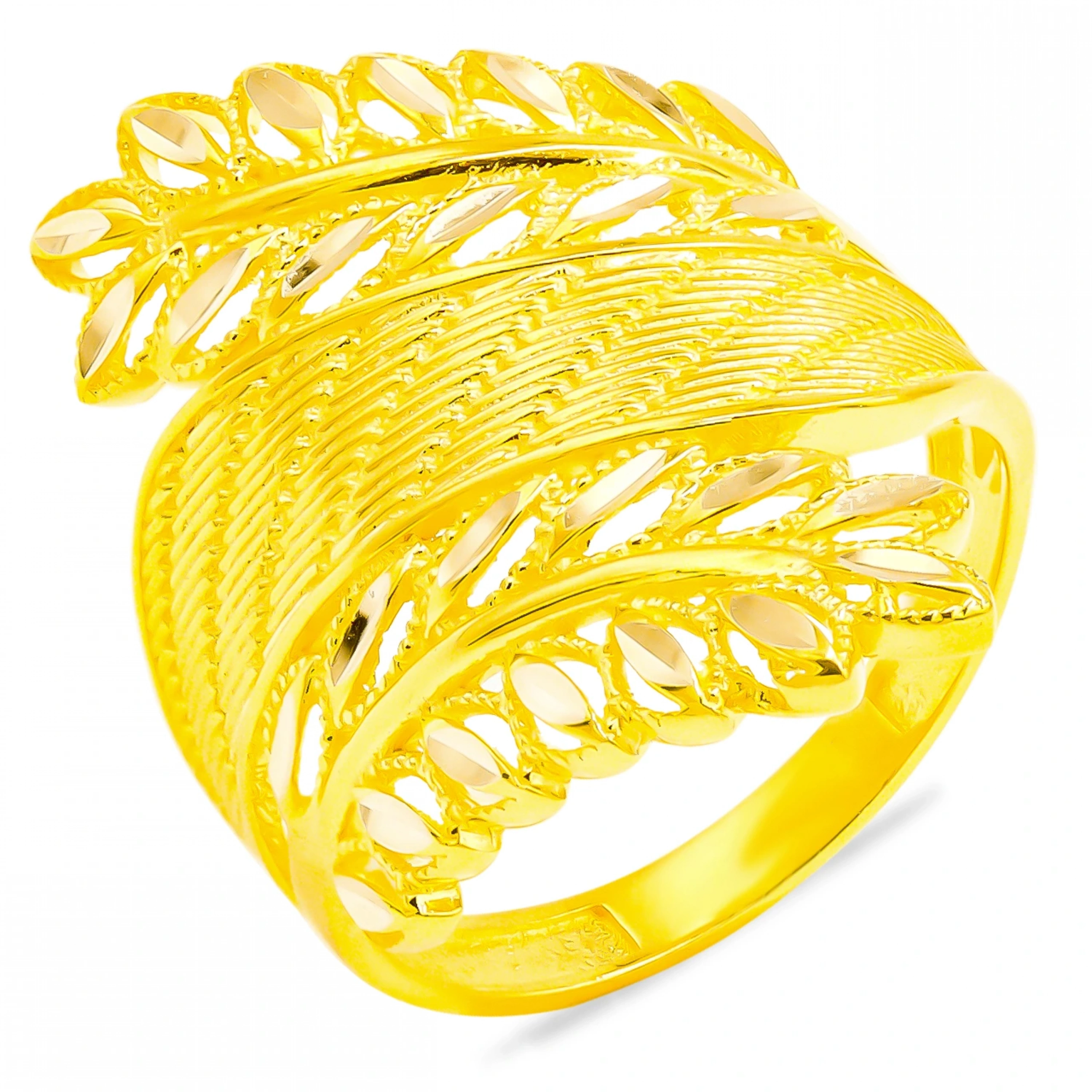 Buğday Yaprağı 14 Ayar Altın Yüzük