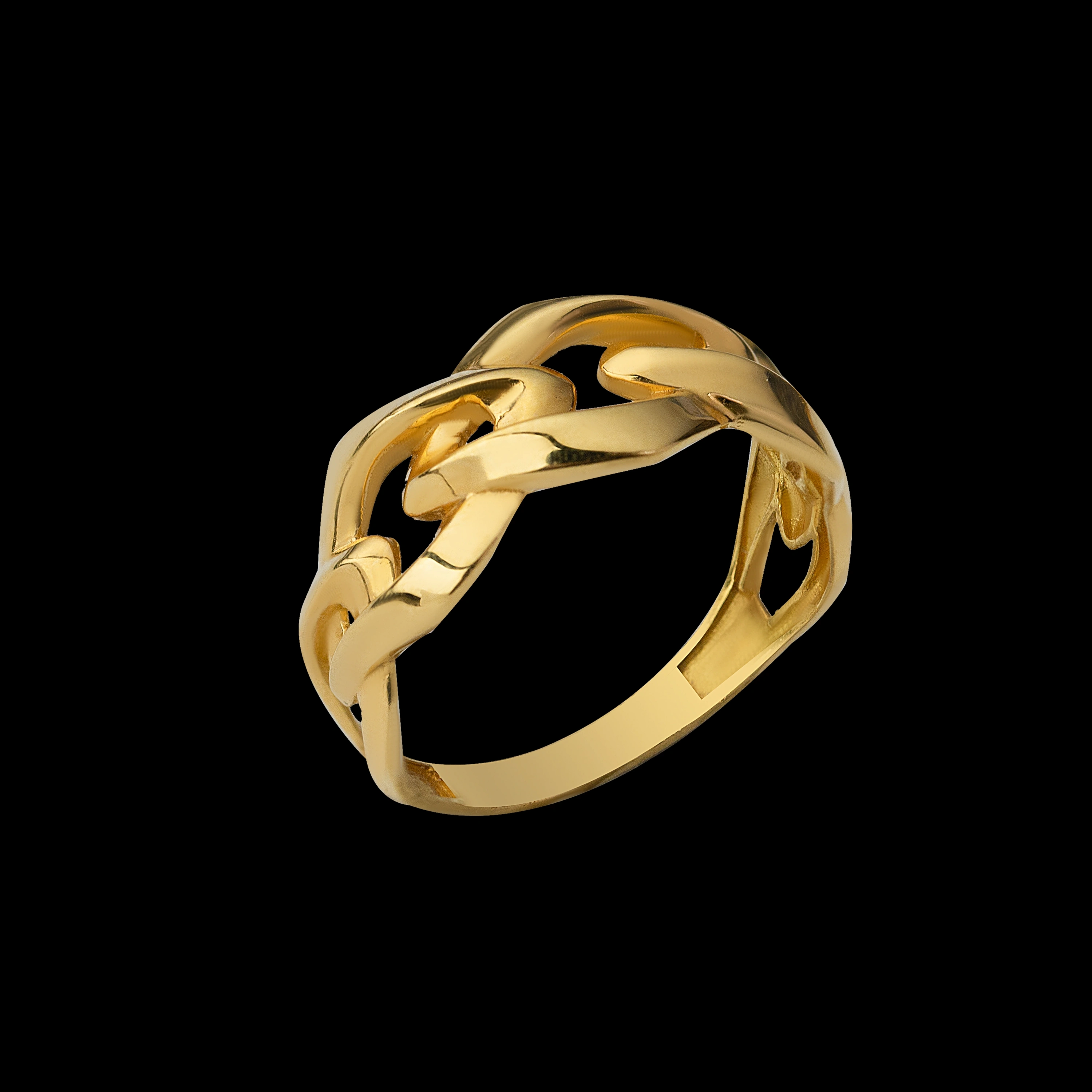 Burgu Desenli 22 Ayar Altın Yüzük