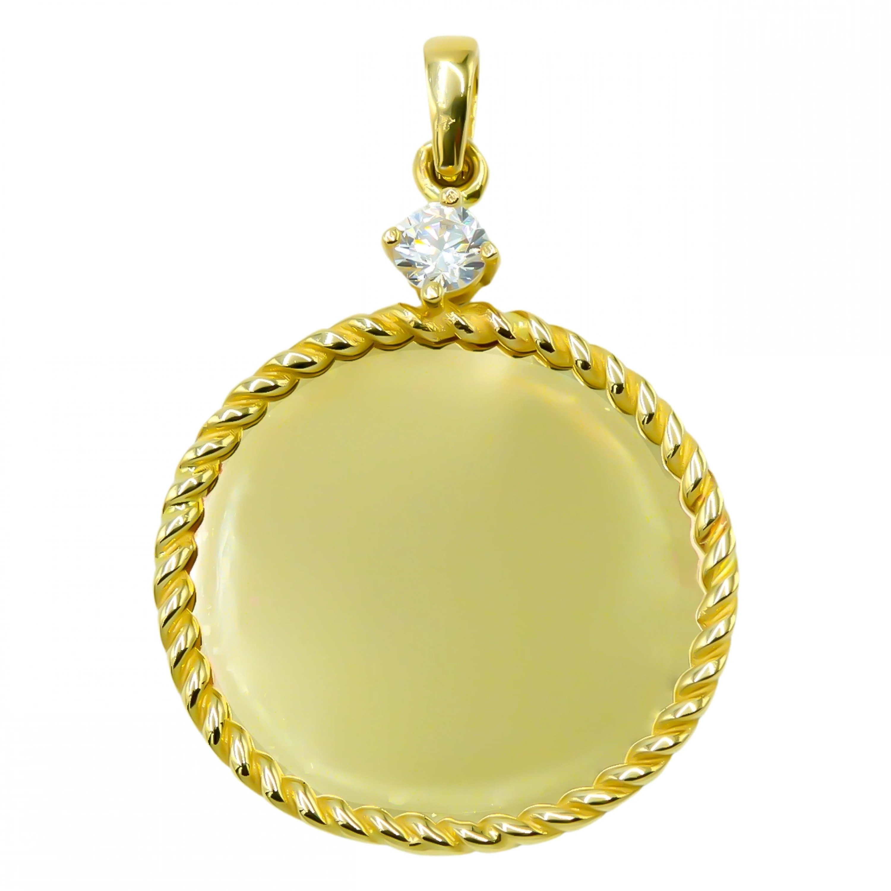 Burgu Plakalı 14 Ayar Kolye Ucu