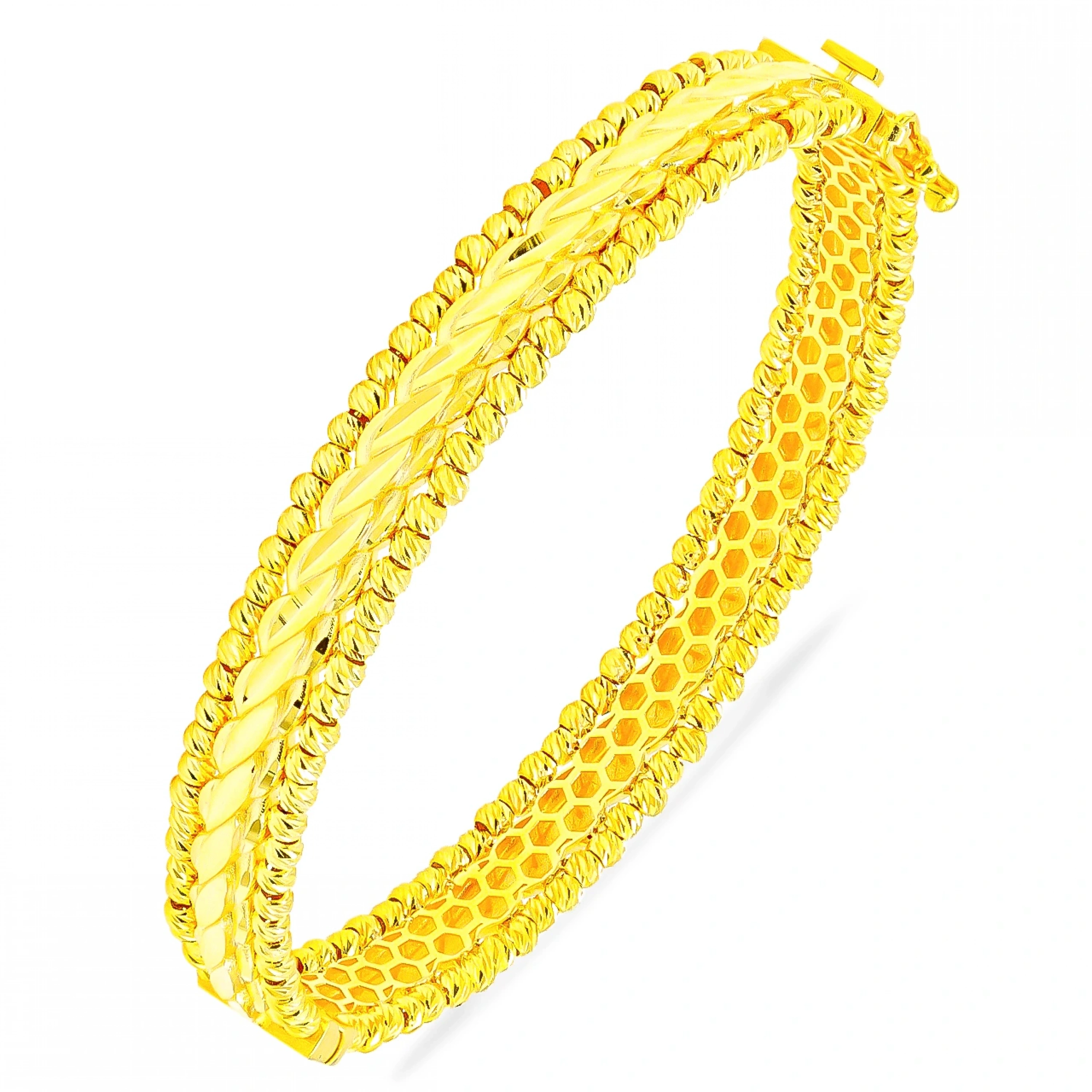 Burma Dorika 22 Ayar Altın Kelepçe Bilezik