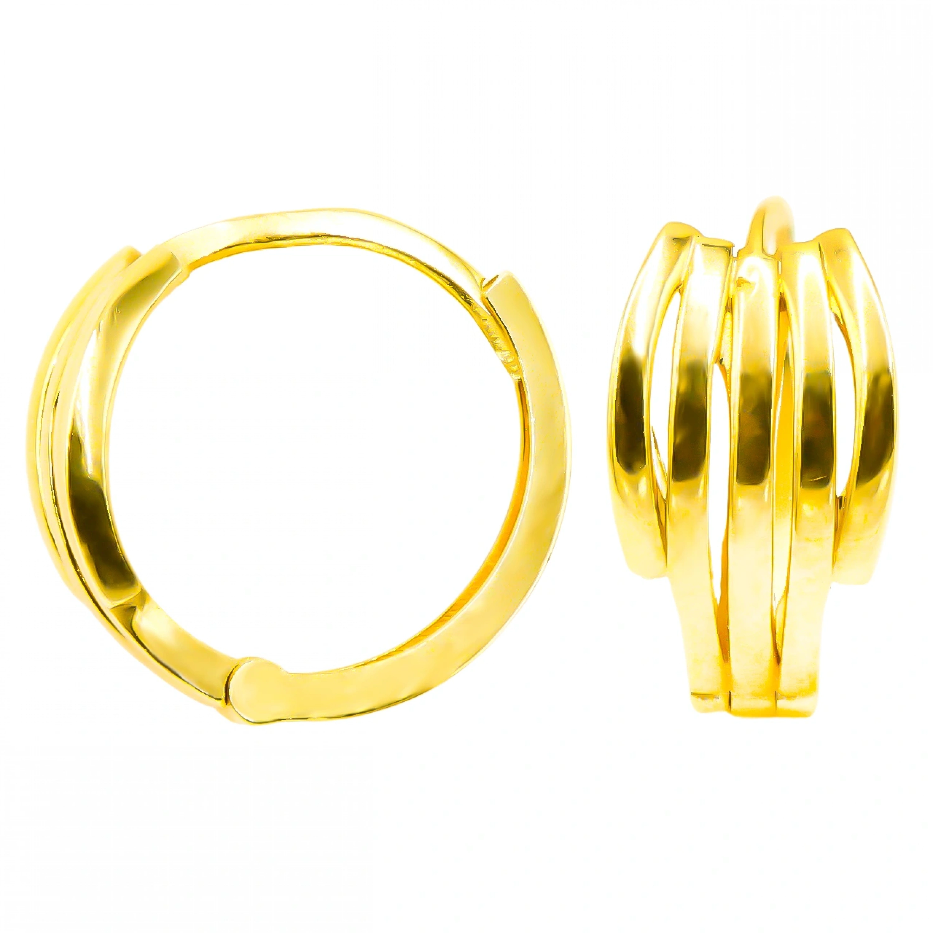 Sıralı Halka 14 Ayar Altın Küpe