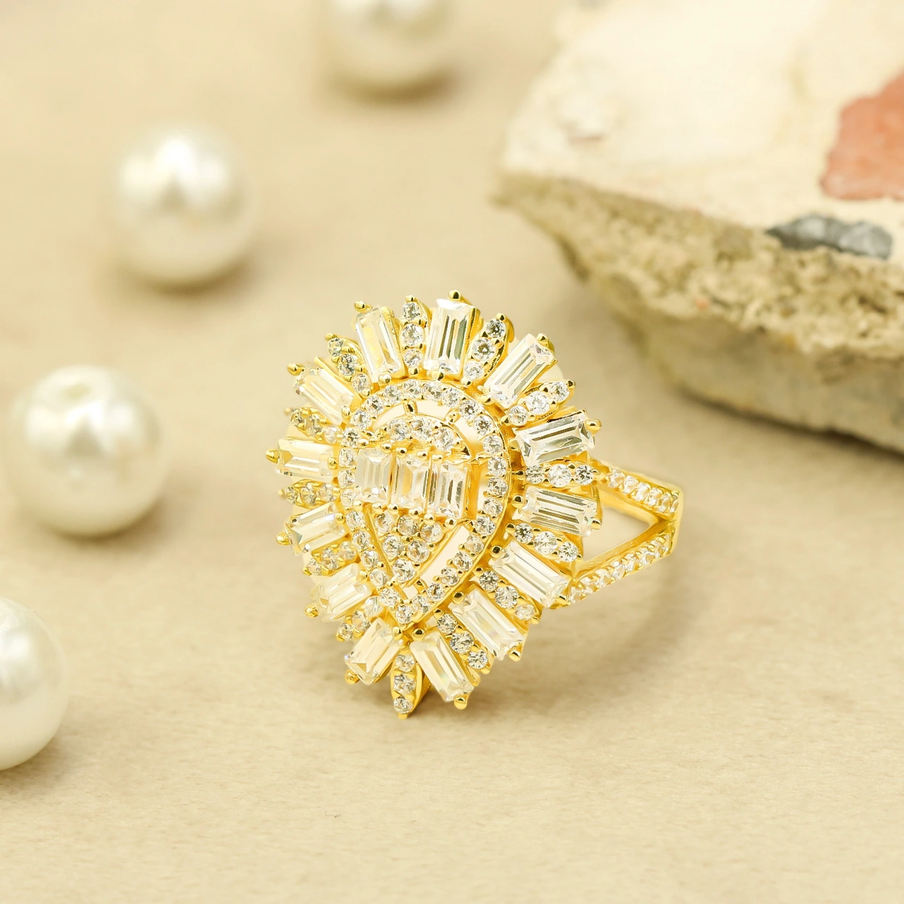 Büyük Baget 14 Ayar Altın Yüzük