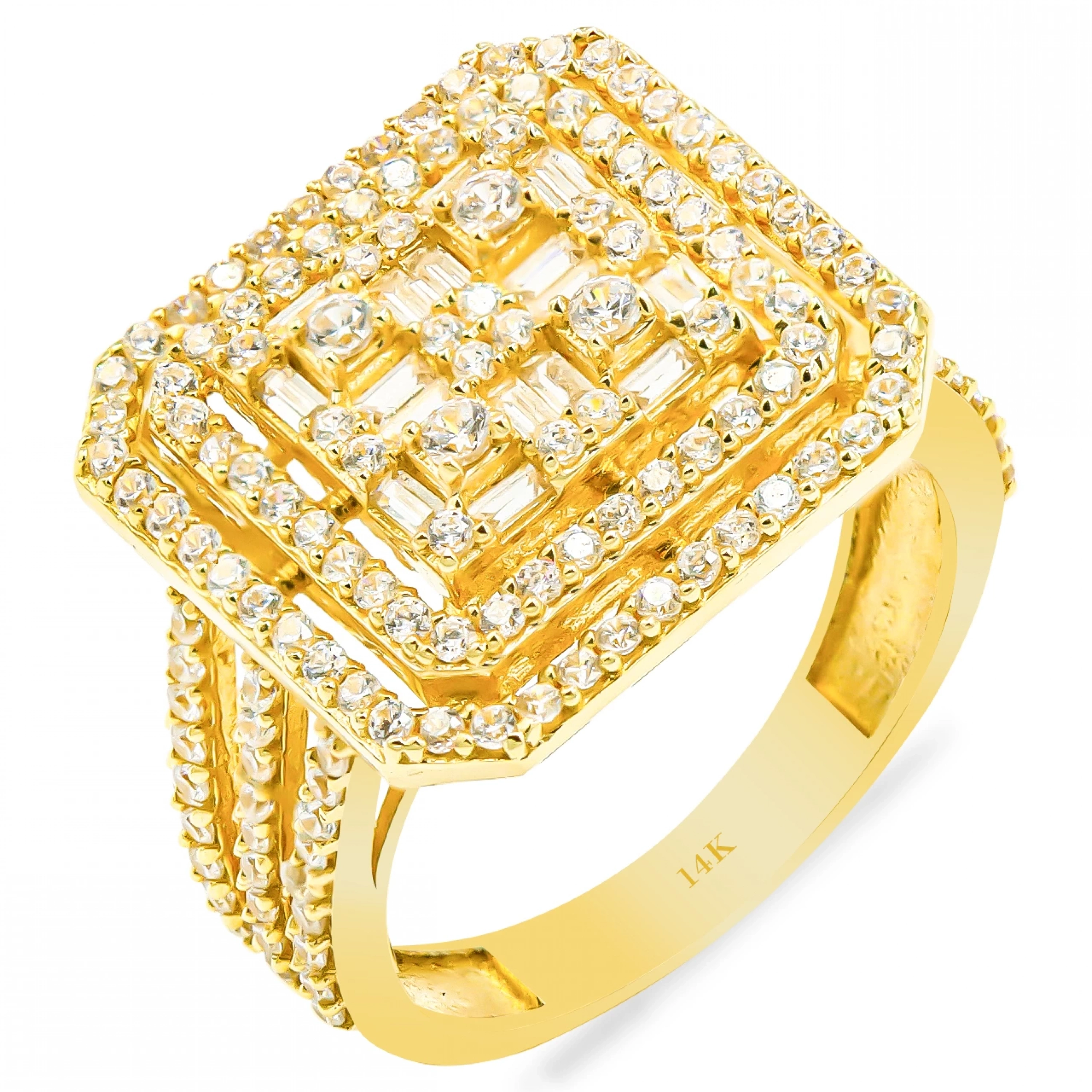 Baget Tasarımlı 14 Ayar Altın Yüzük