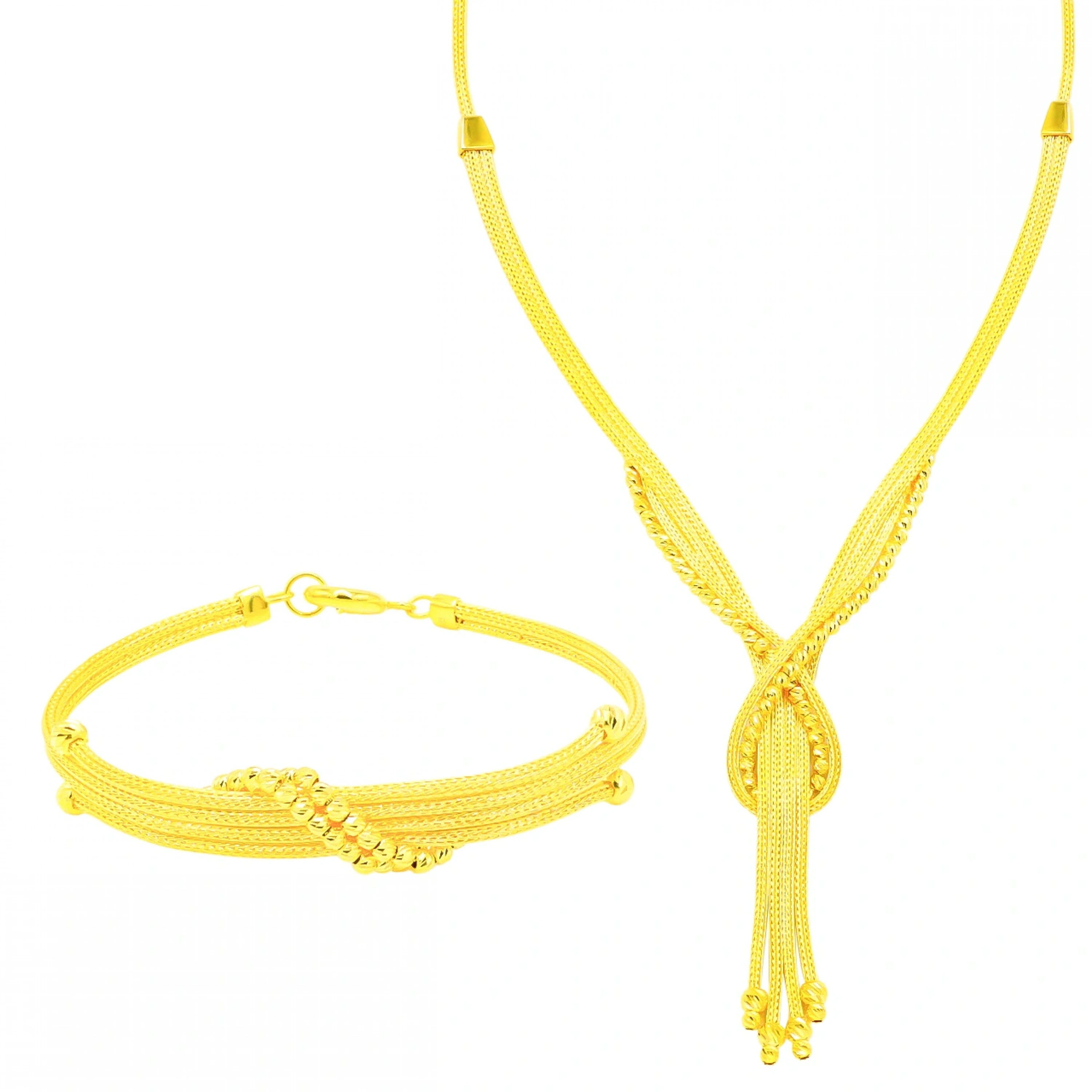 Çapraz Geçişli 14 Ayar Altın Set