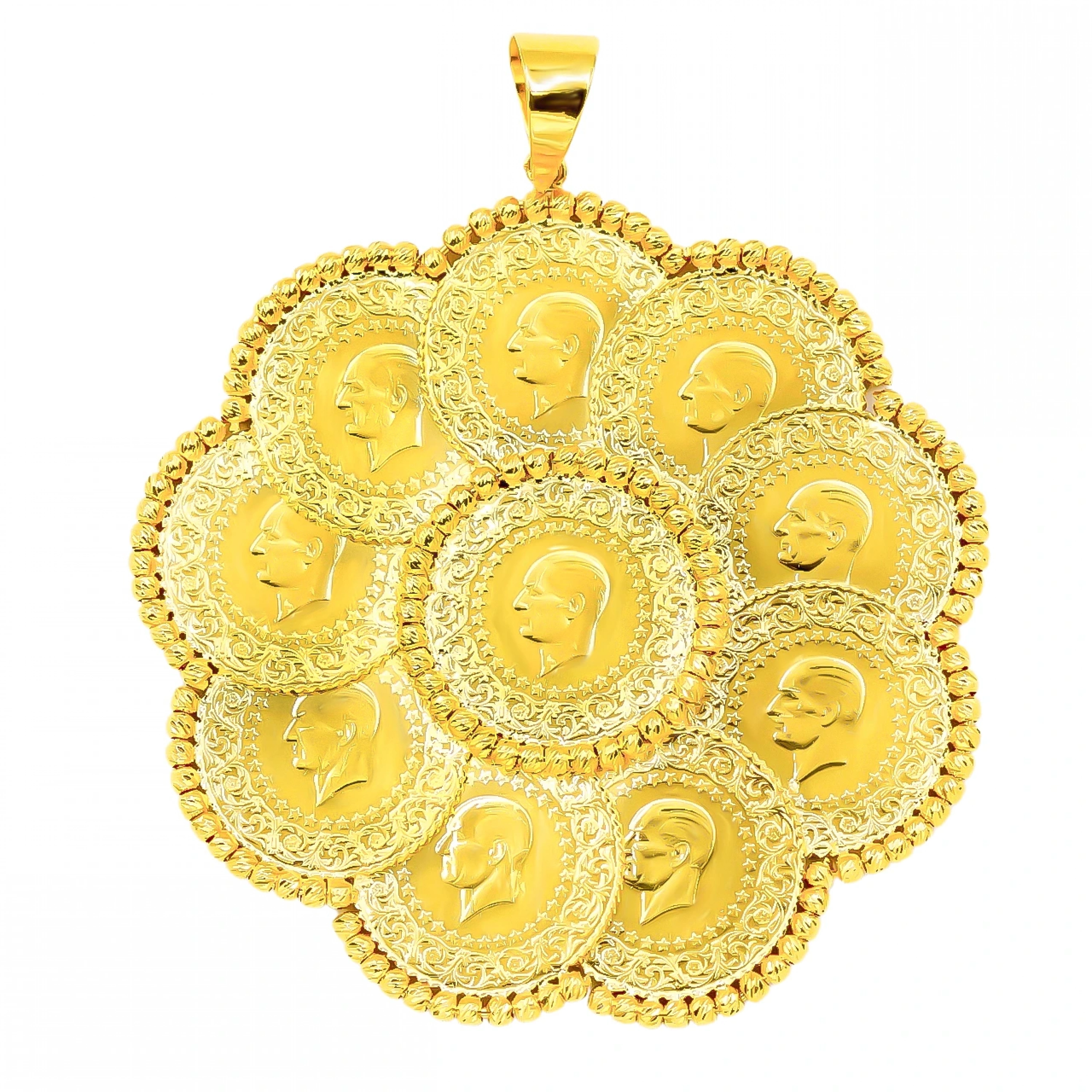 10 Çeyrekli 14 Ayar Çeyrek Altın Çerçeve