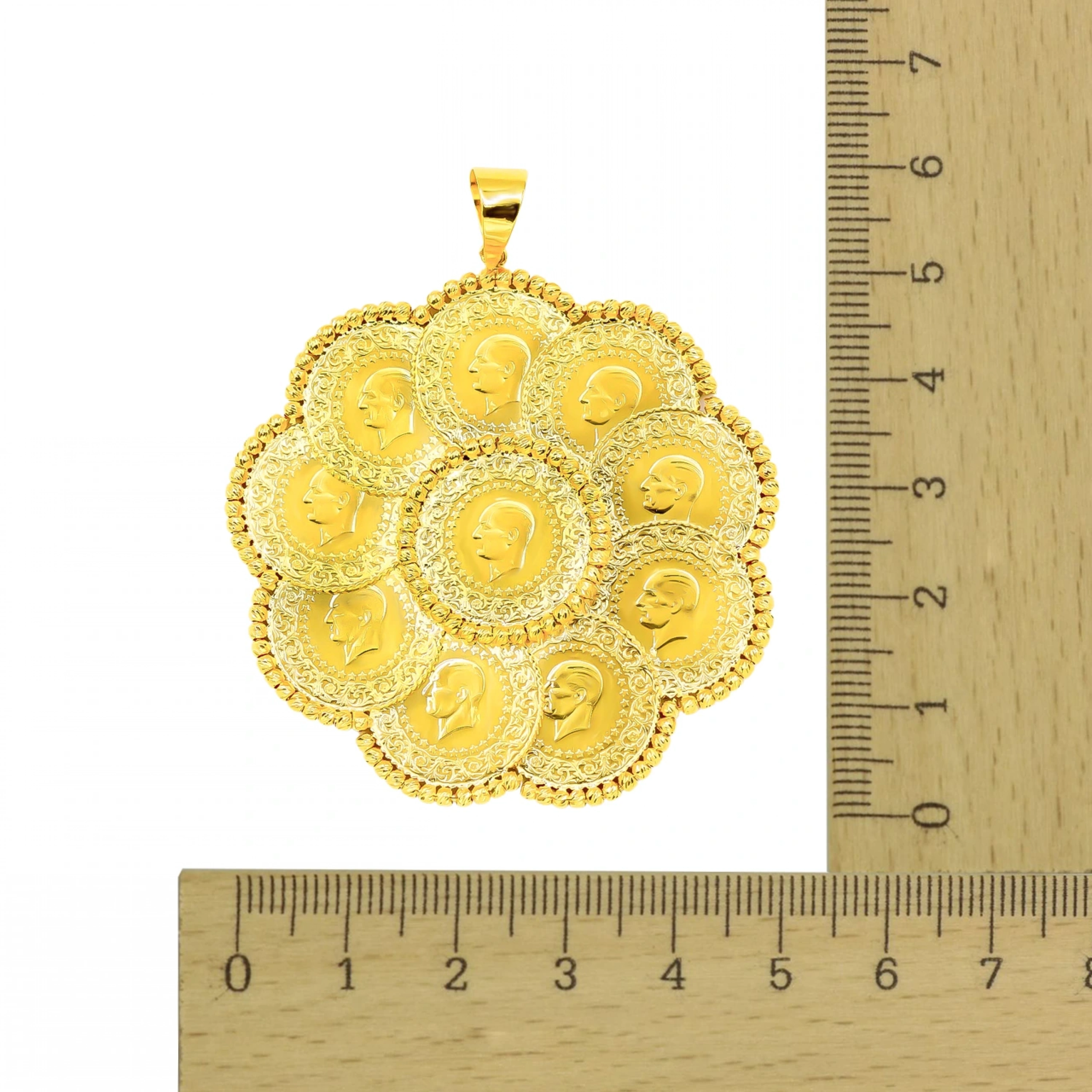 10 Çeyrekli 14 Ayar Çeyrek Altın Çerçeve