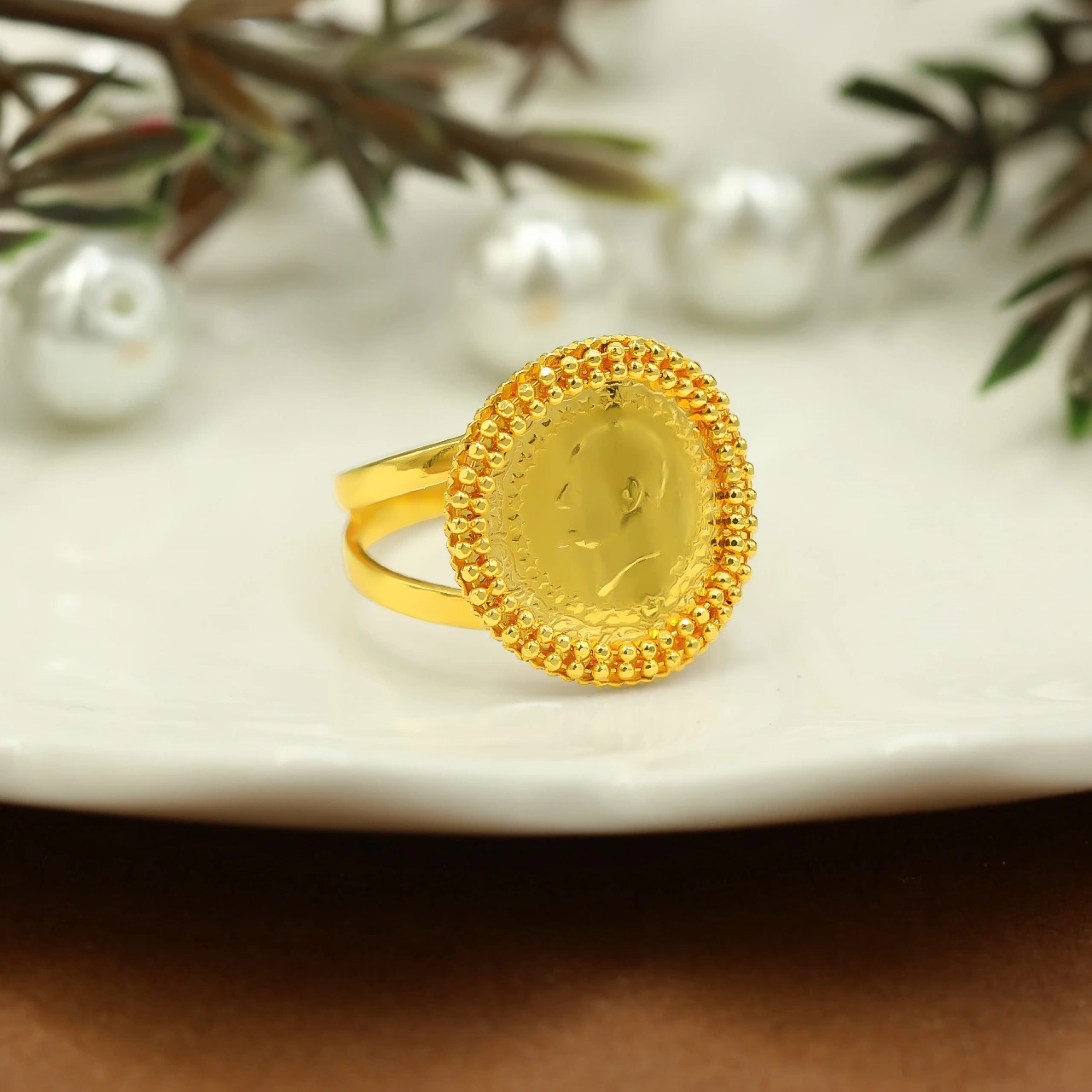 Çeyrekli 22 Ayar Altın Yüzük