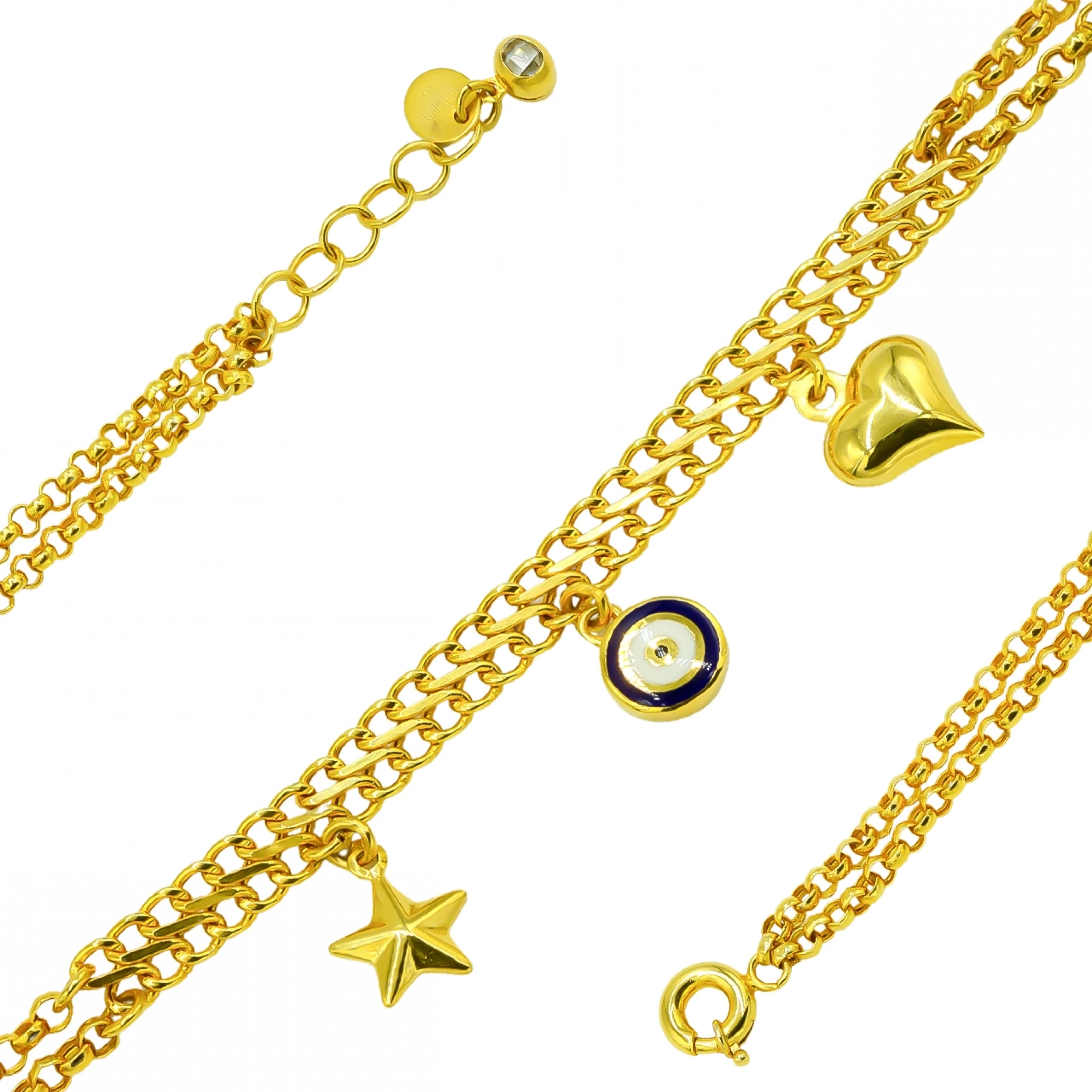 Charm 14 Ayar Altın Bileklik