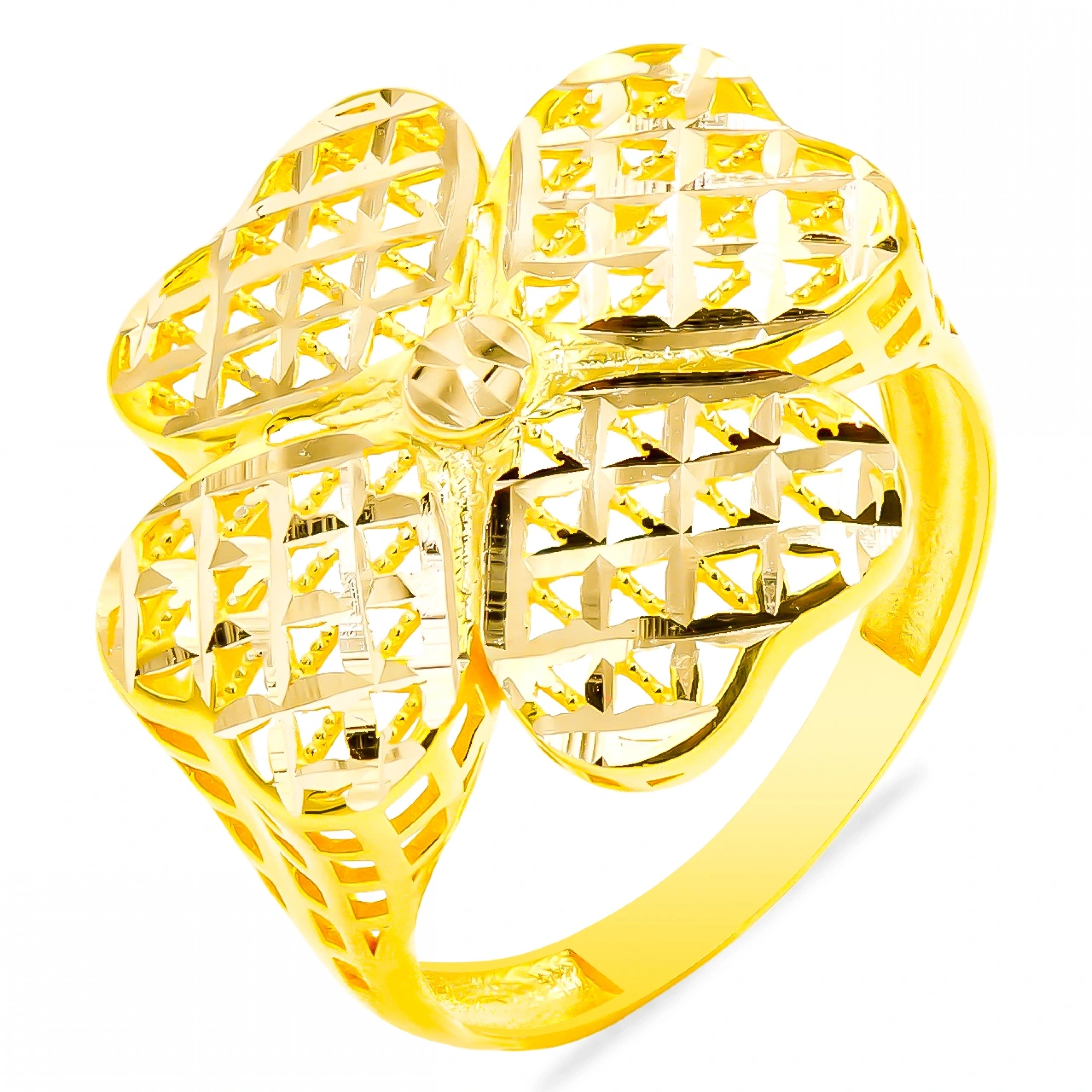 Yonca 14 Ayar Altın Yüzük