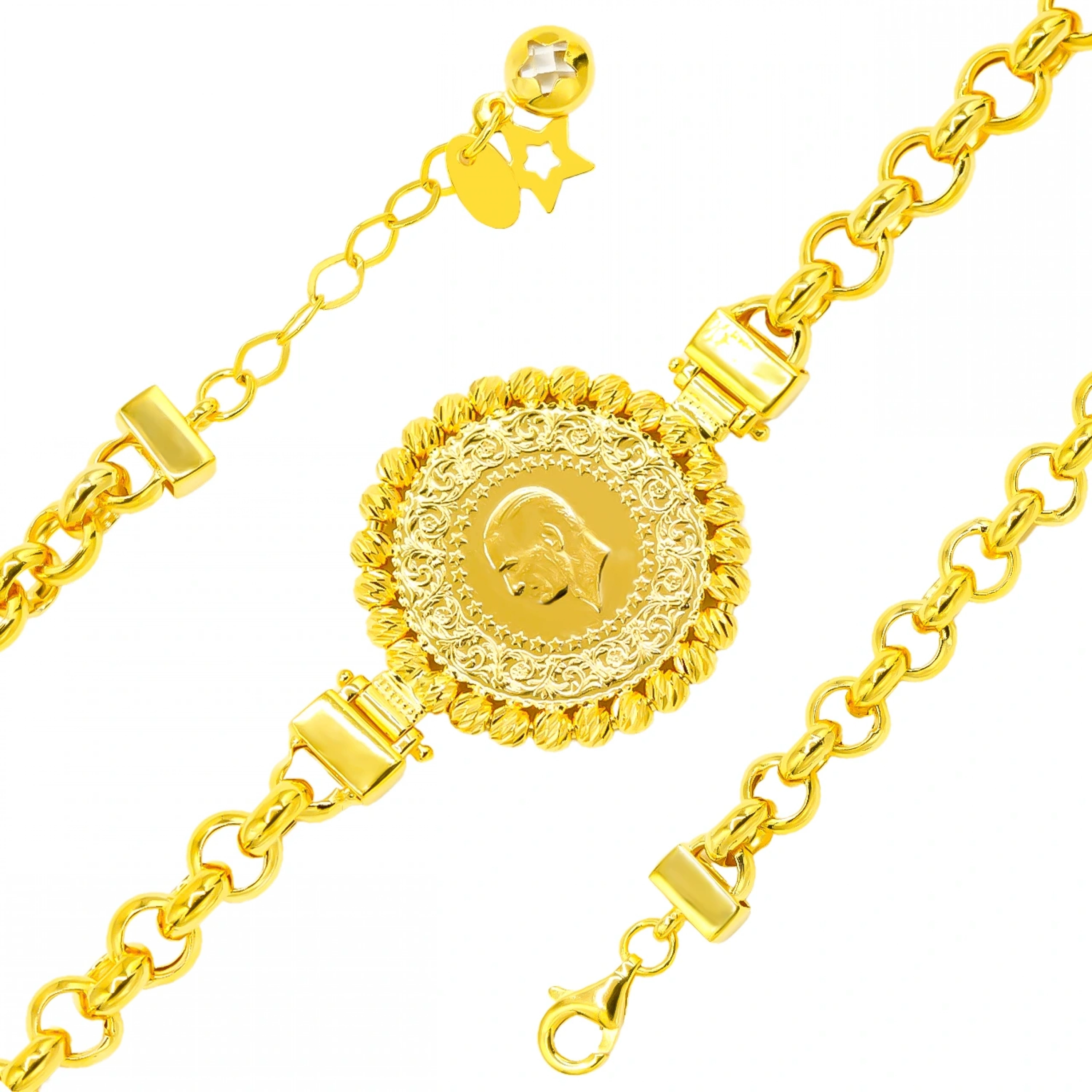 Dorika Çeyrekli 14 Ayar Altın Bileklik