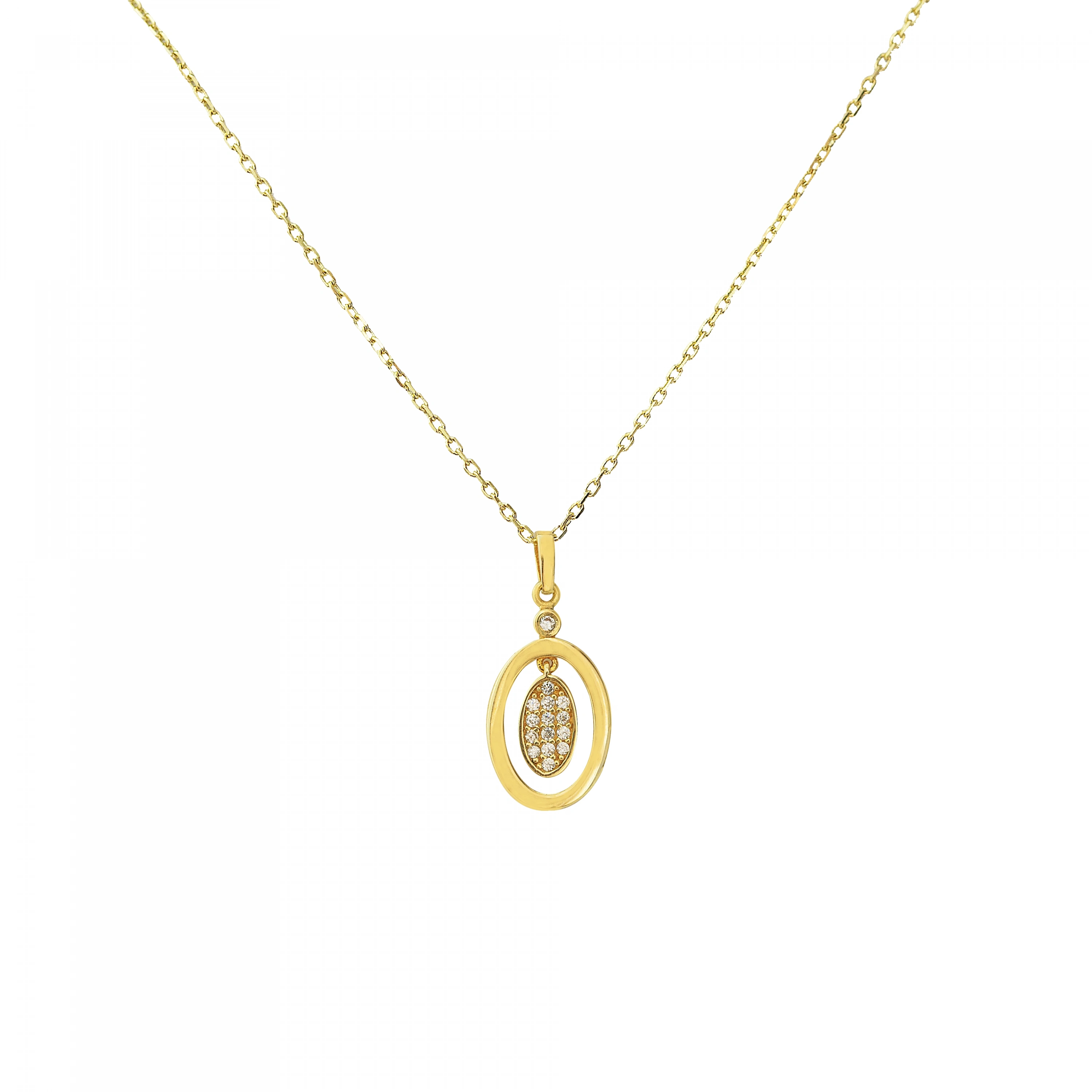 Damla Halka 8 Ayar Altın Kolye