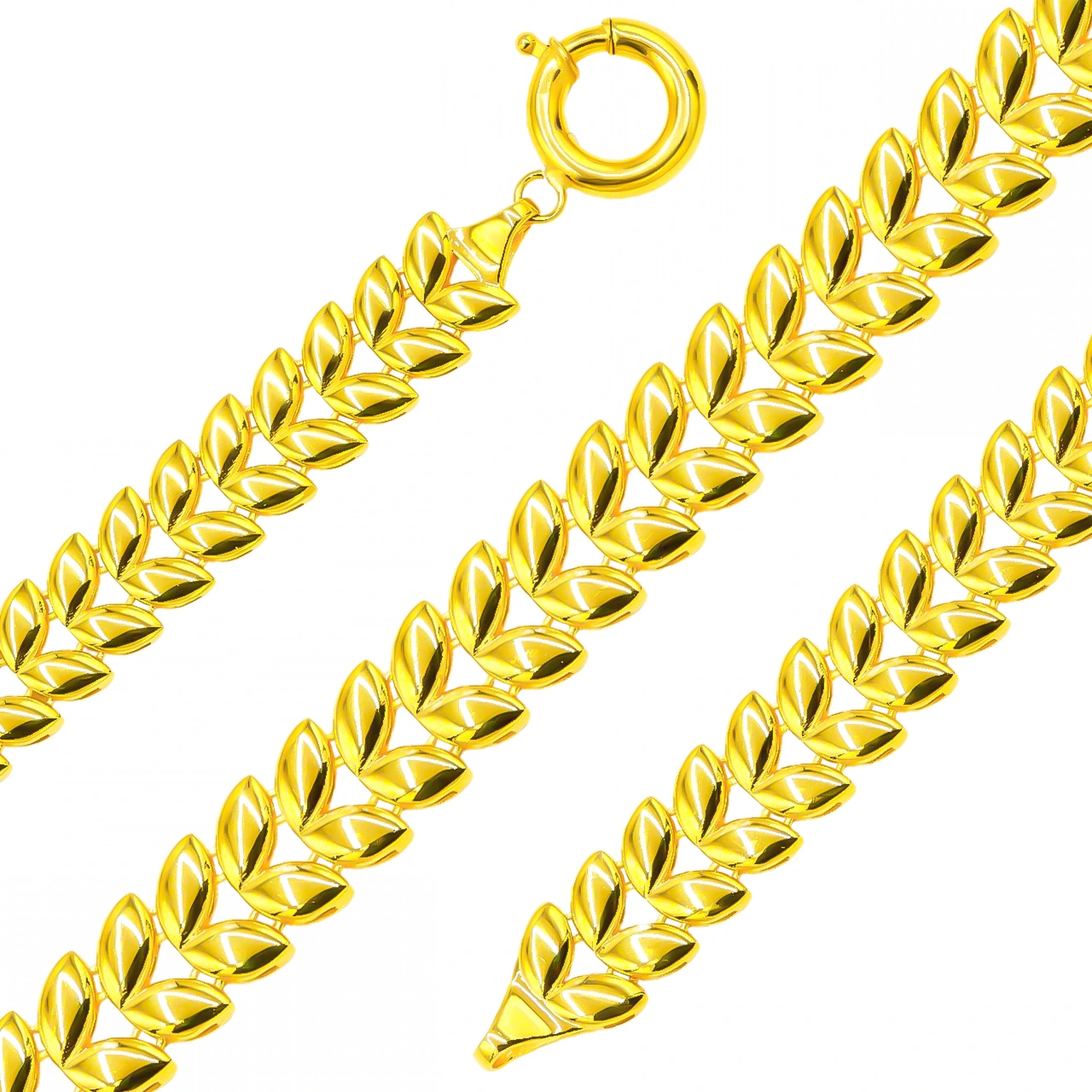 Çift Sıra Başak 14 Ayar Altın Bileklik