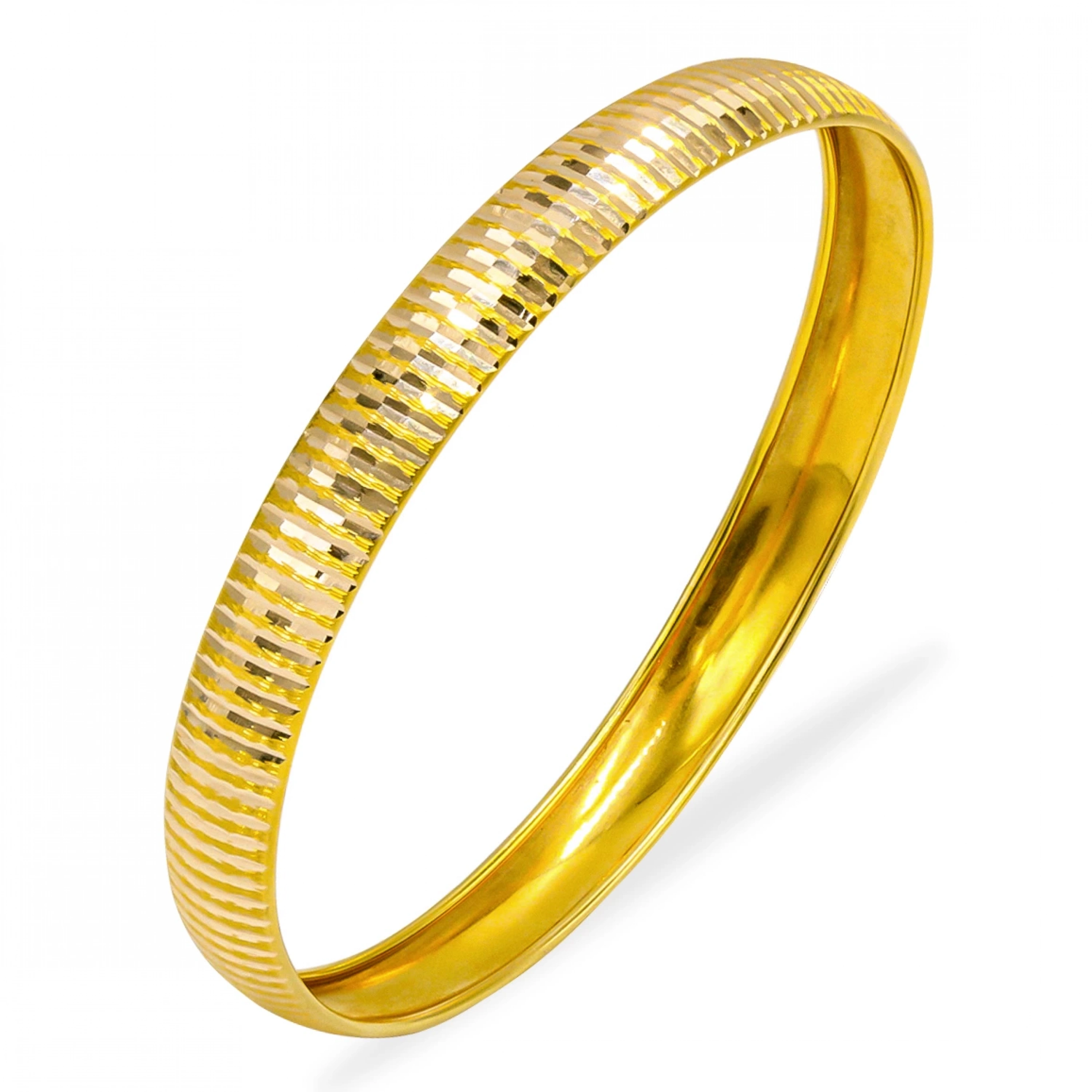 Dikey Şeritli 14 Ayar Altın Bilezik (7.82 Gram)