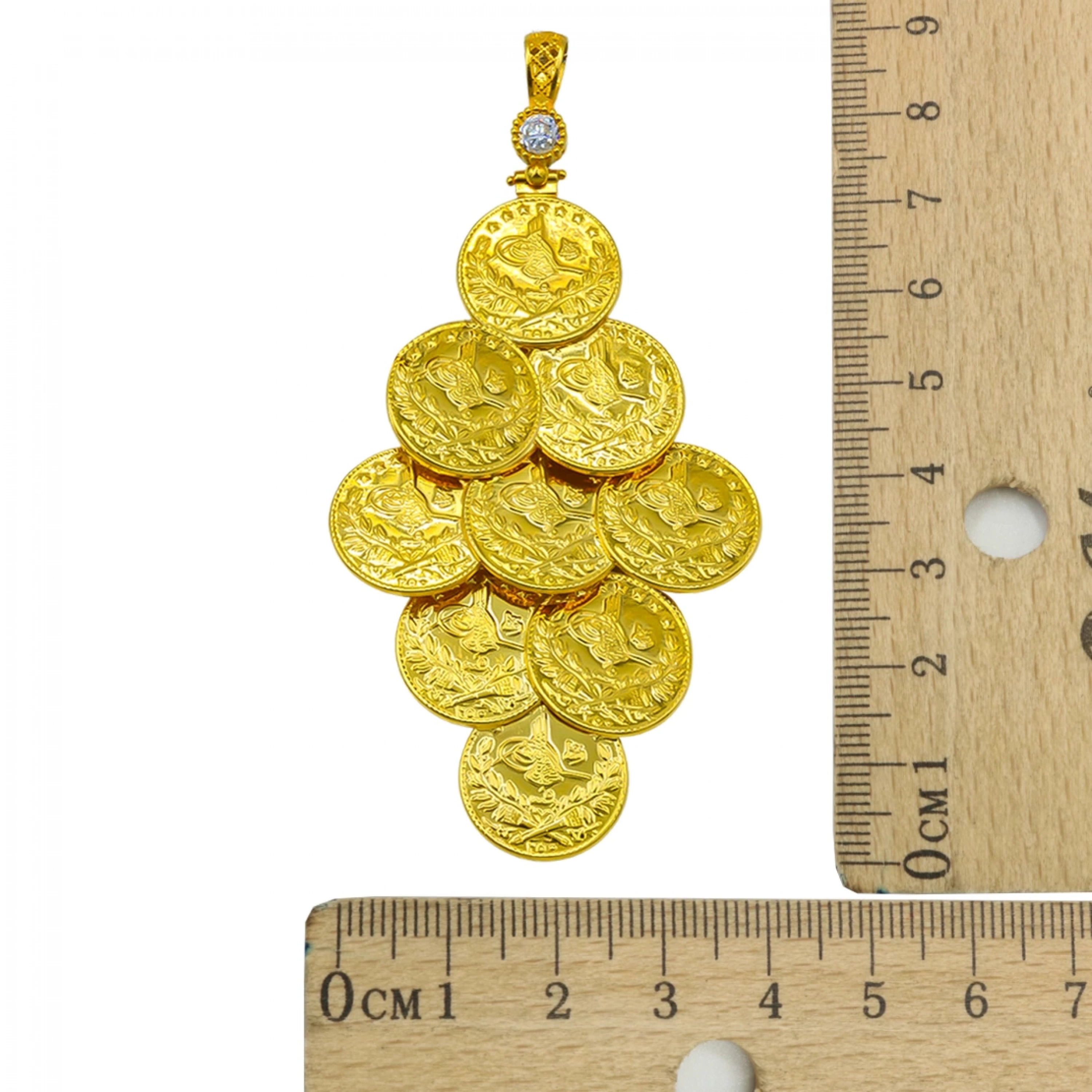 Dokuz Reşatlı 8 Ayar Altın Kolye Ucu