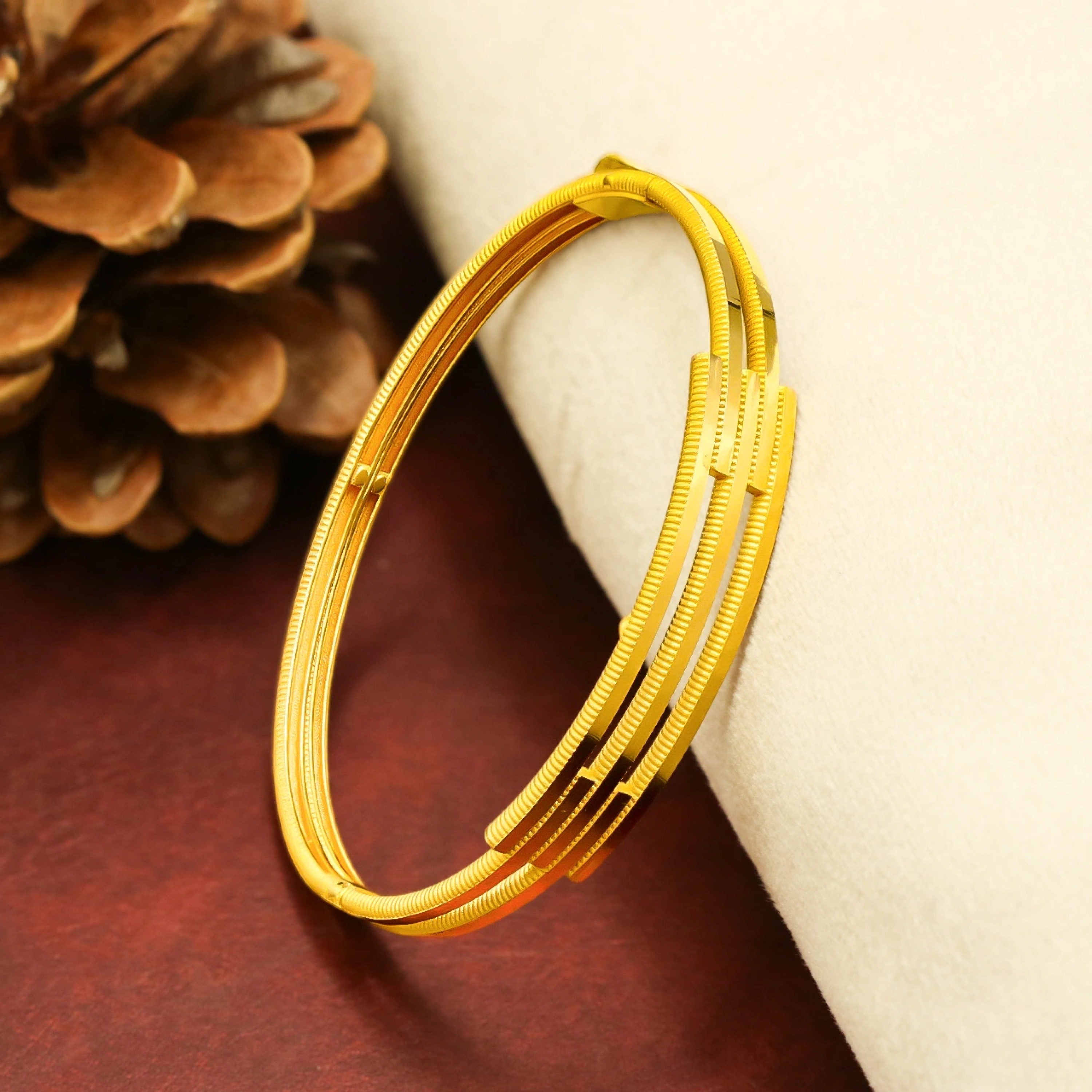 3 Sıra Ajda 22 Ayar Altın Kaburga Bilezik